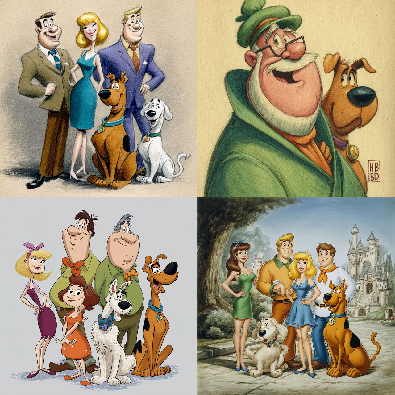 Hanna-Barbera style, Midjourney V7, render 1 of 4