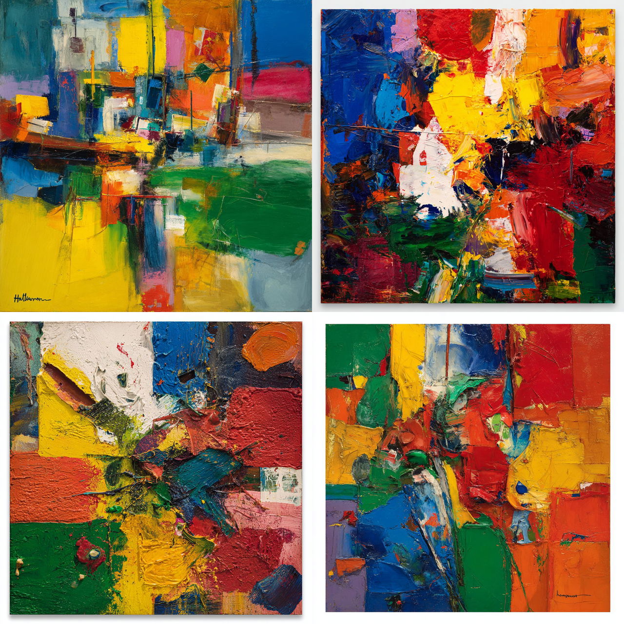 Hans Hofmann style, Midjourney V7, render 1 of 4