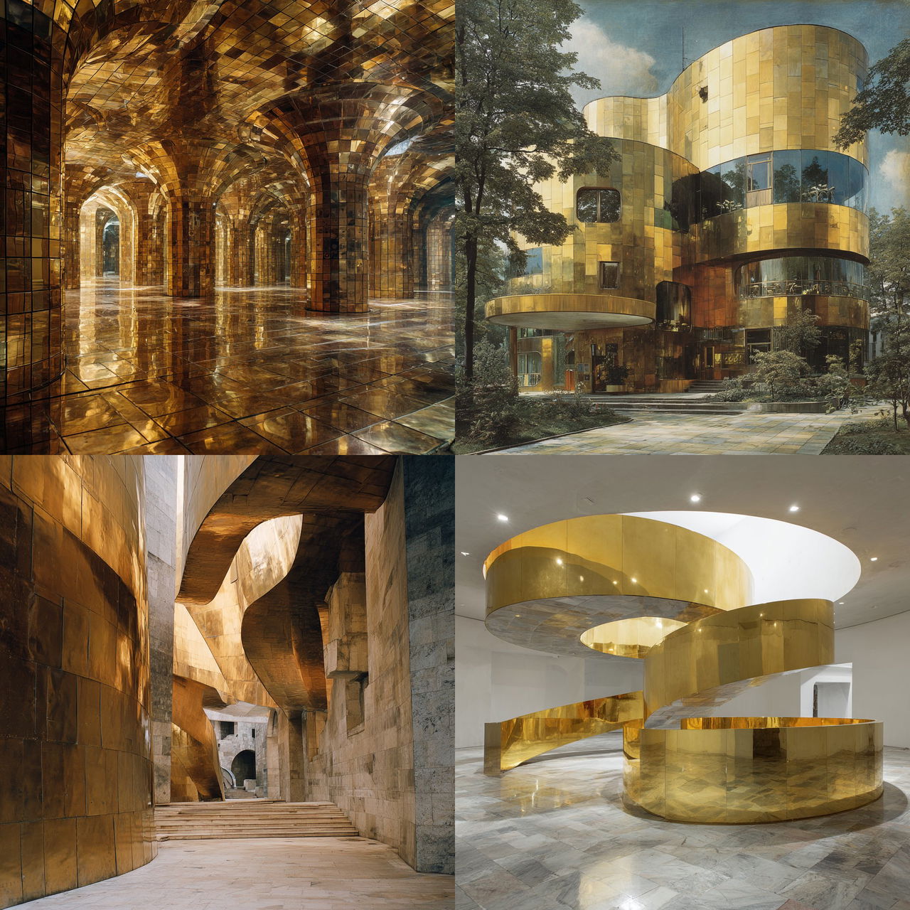 Hans Hollein style, Midjourney V7, render 1 of 4