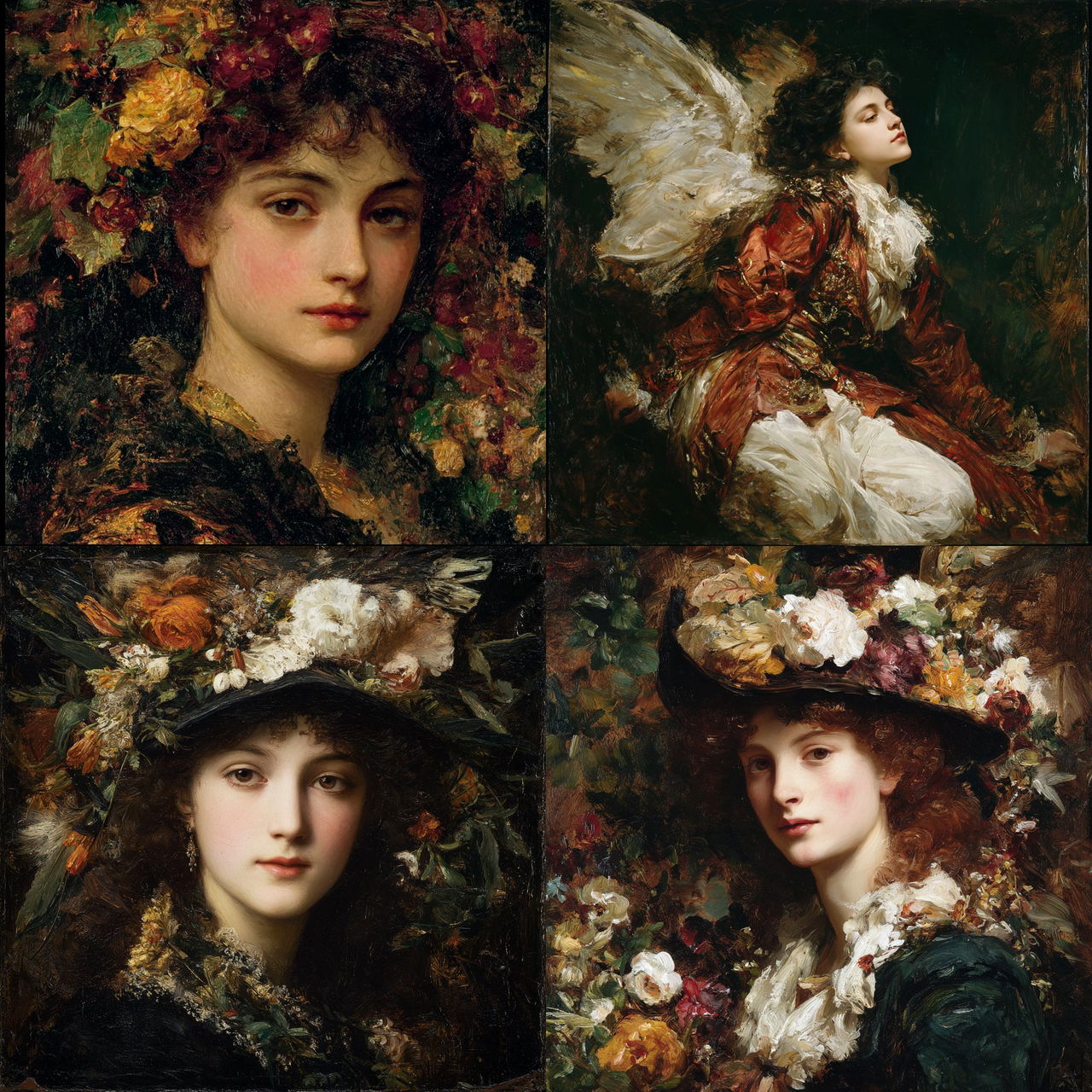 Hans Makart style, Midjourney V7, render 1 of 4