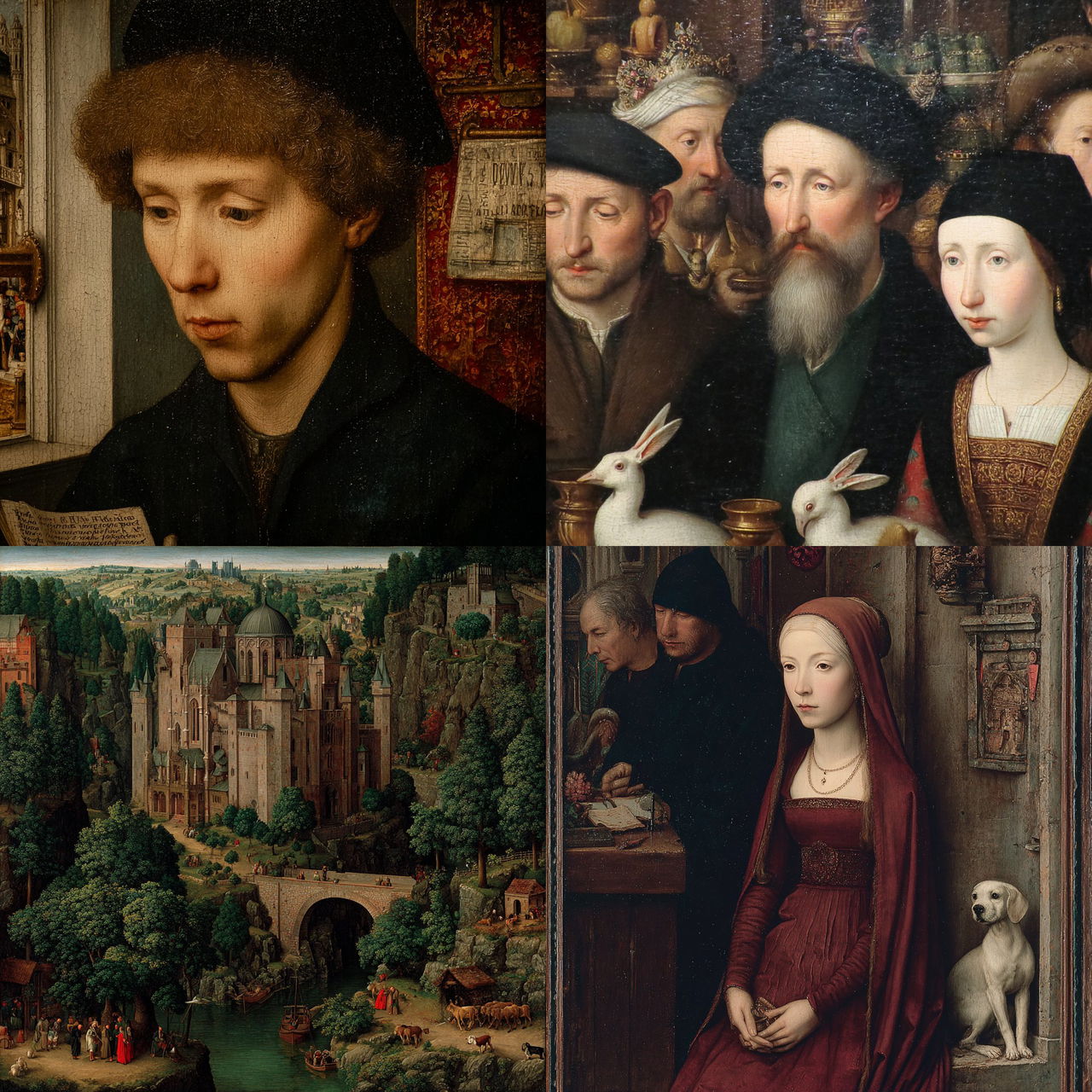 Hans Memling style, Midjourney V7, render 1 of 4