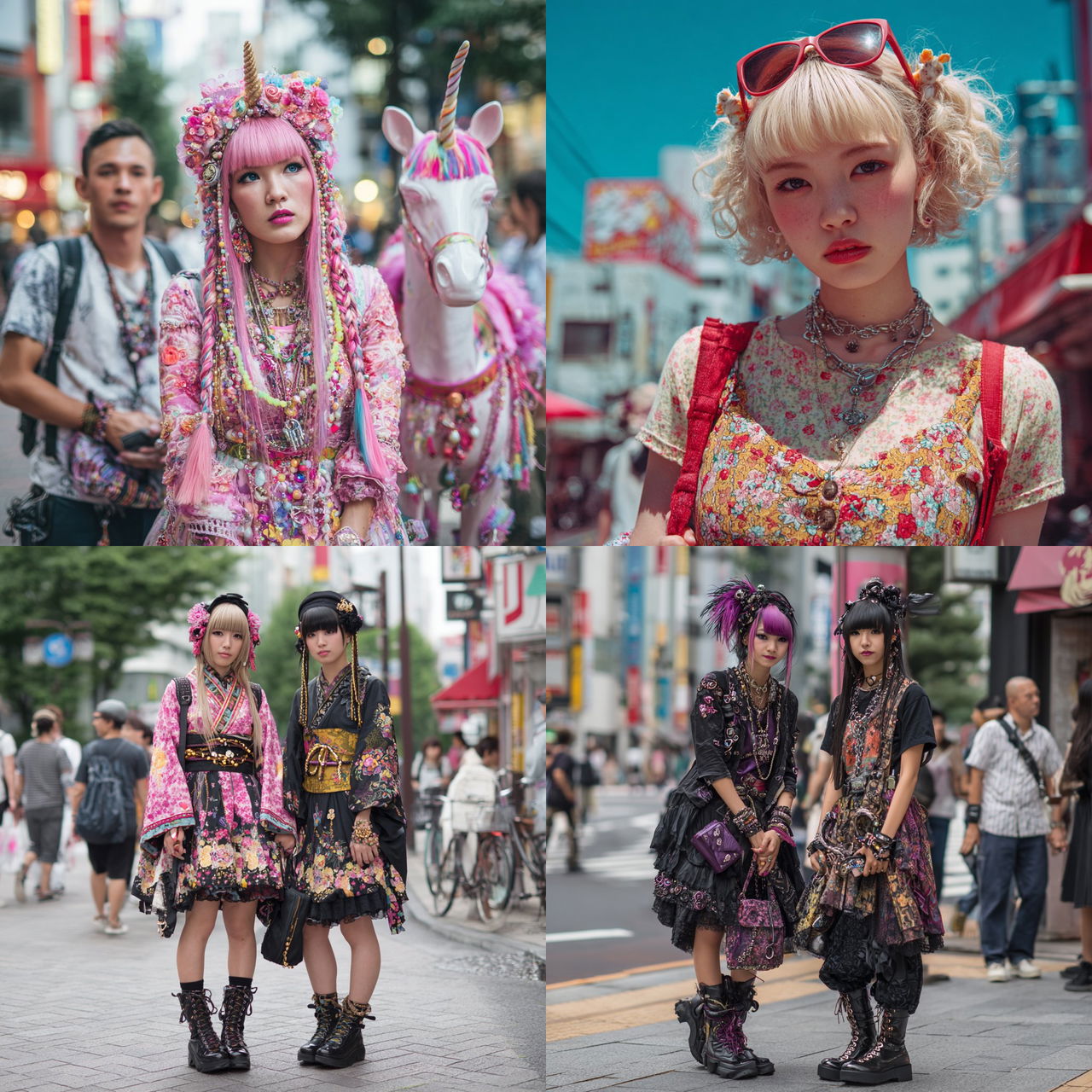 Harajuku fashion style, Midjourney V7, render 1 of 4