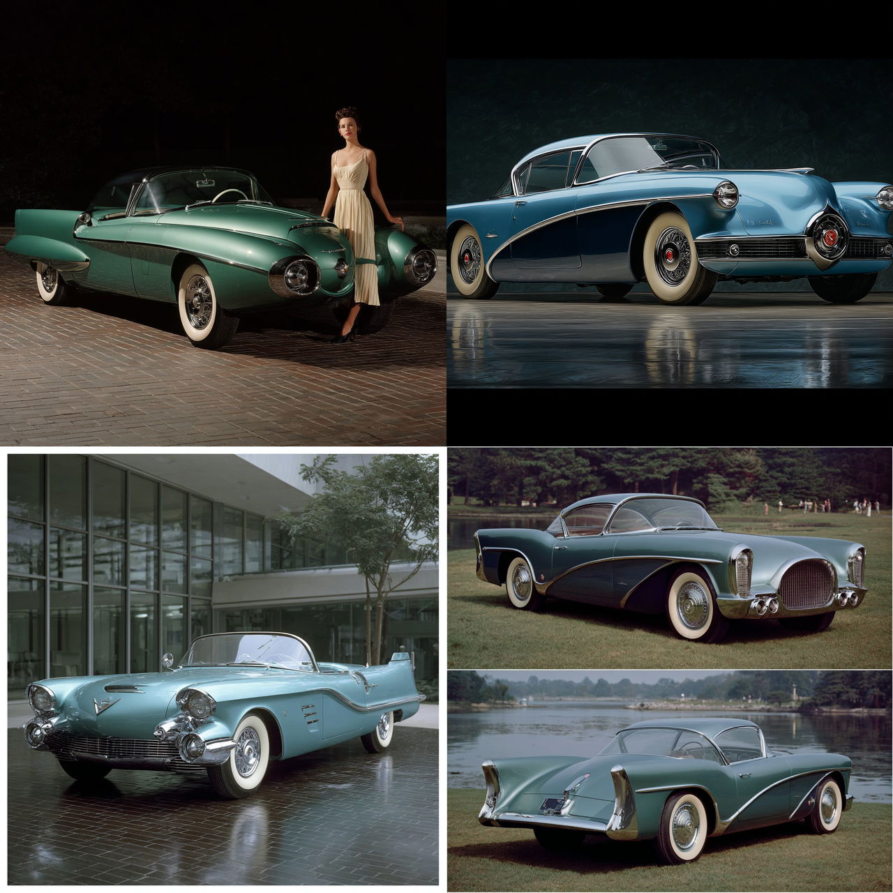 Harley Earl style, Midjourney V7, render 1 of 4