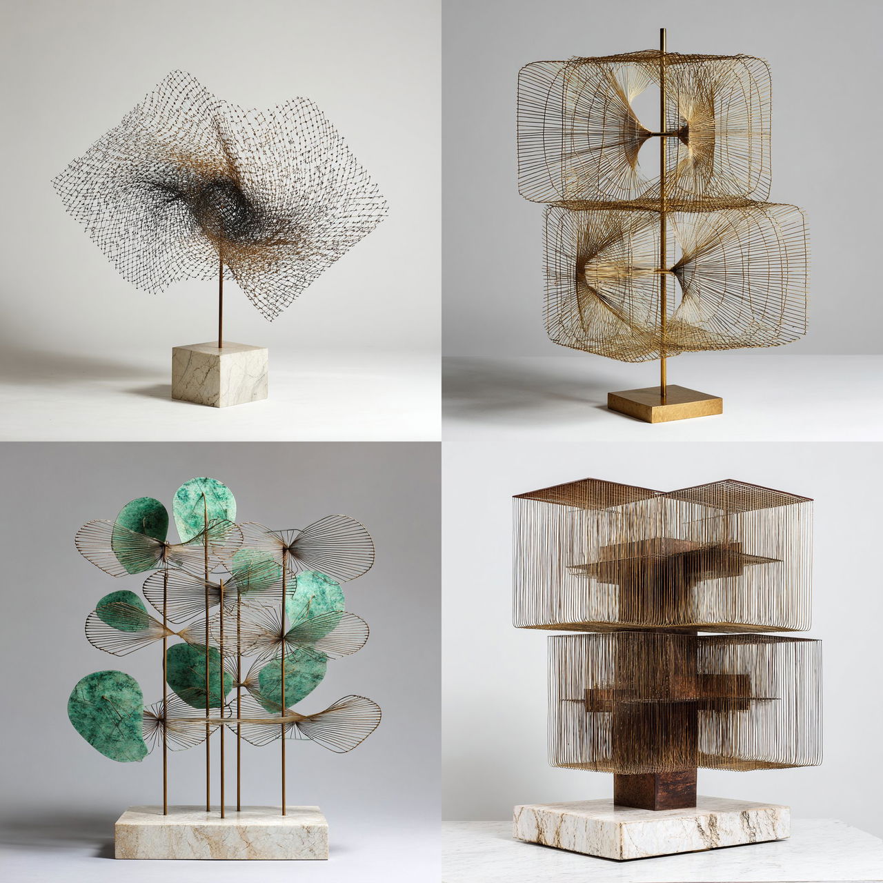 Harry Bertoia style, Midjourney V7, render 1 of 4