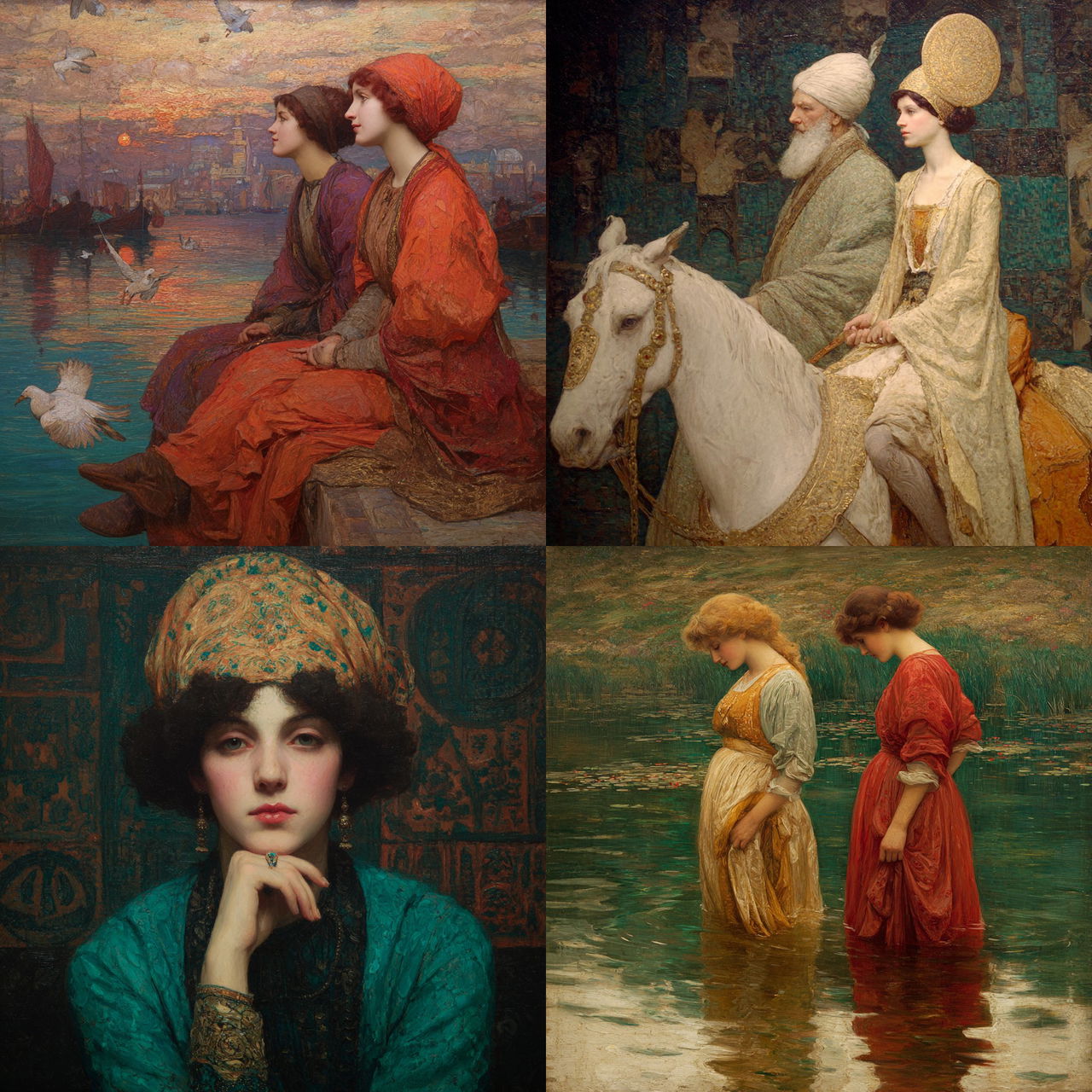 Harry Siddons Mowbray style, Midjourney V7, render 1 of 4