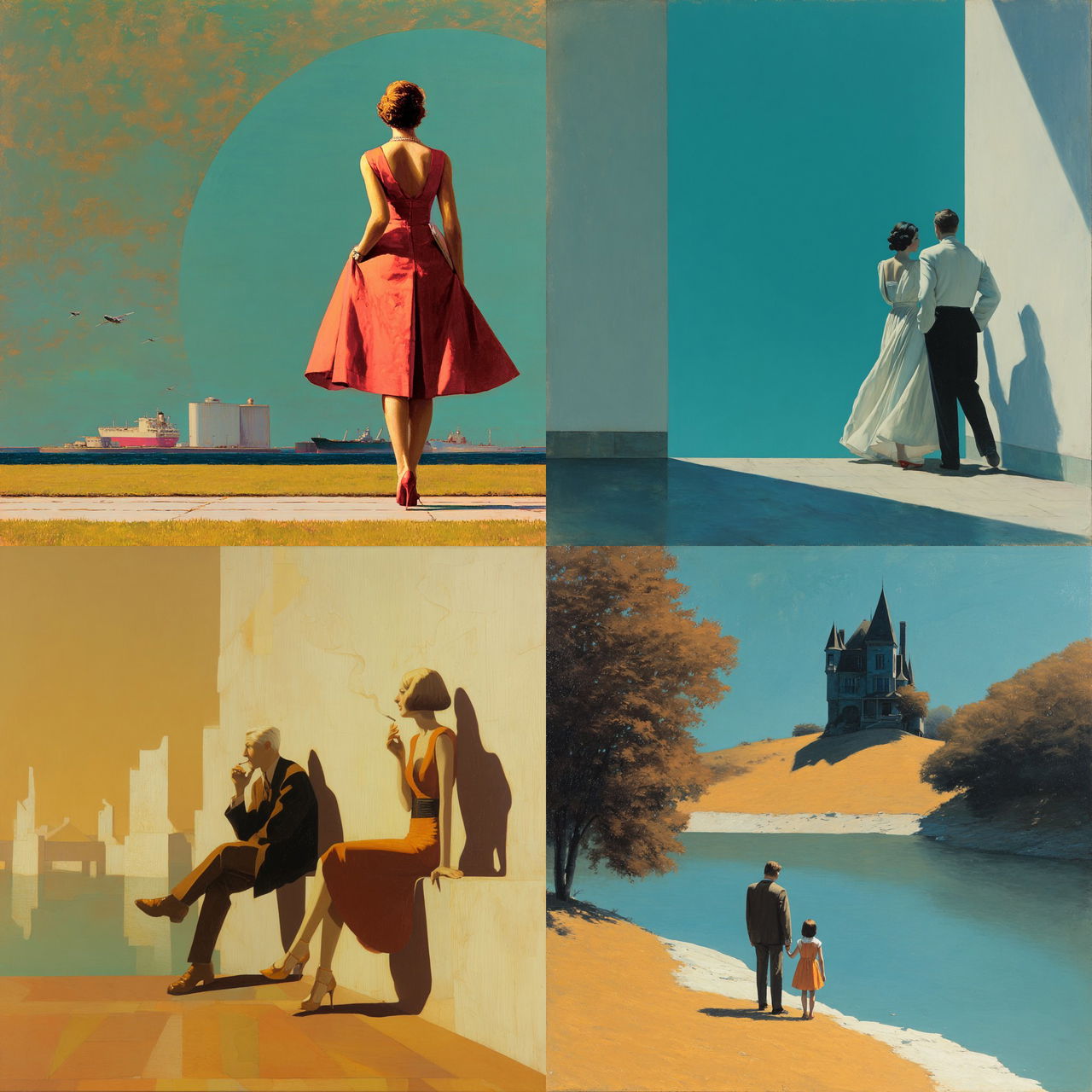 Harry Watrous style, Midjourney V7, render 1 of 4