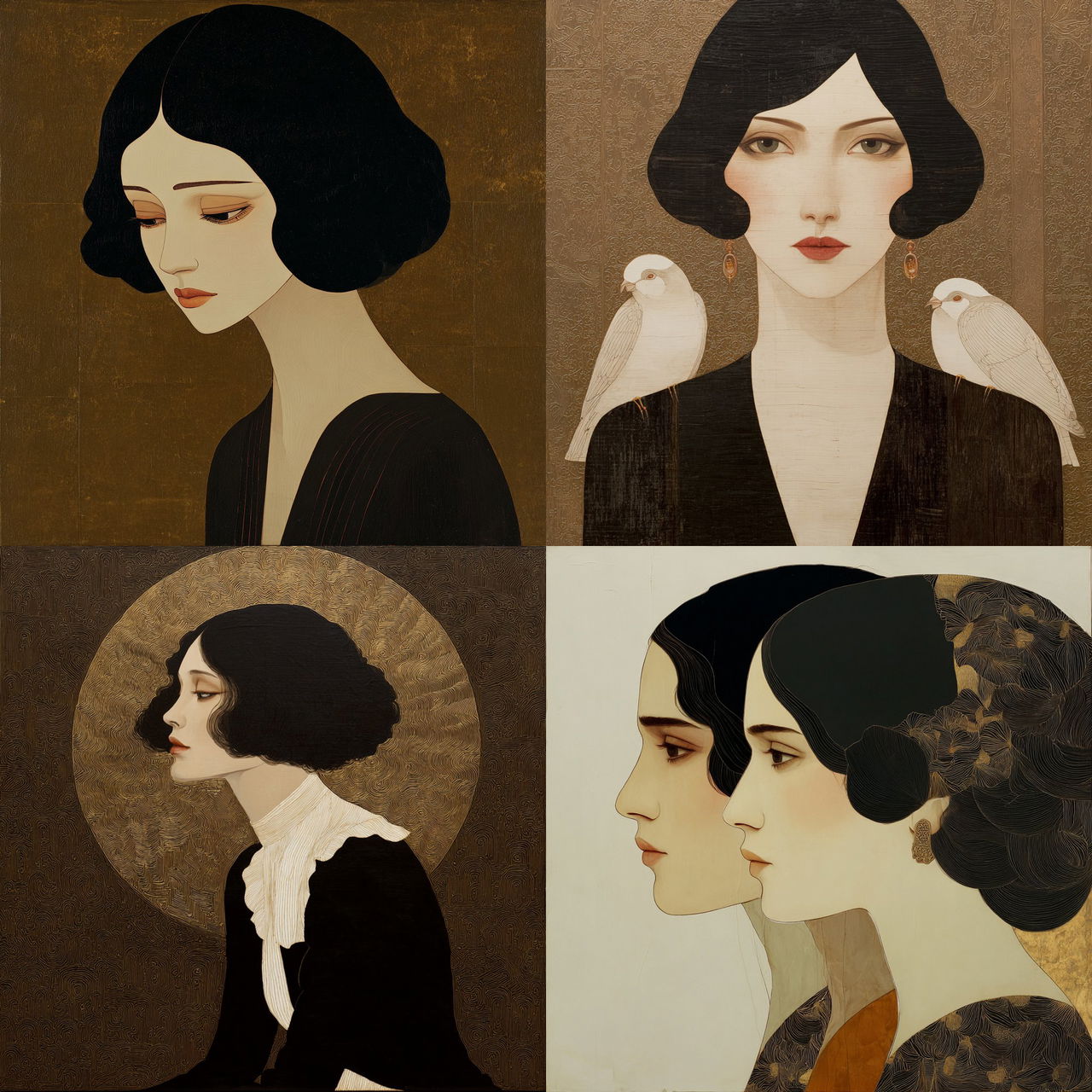 Hayv Kahraman style, Midjourney V7, render 1 of 4