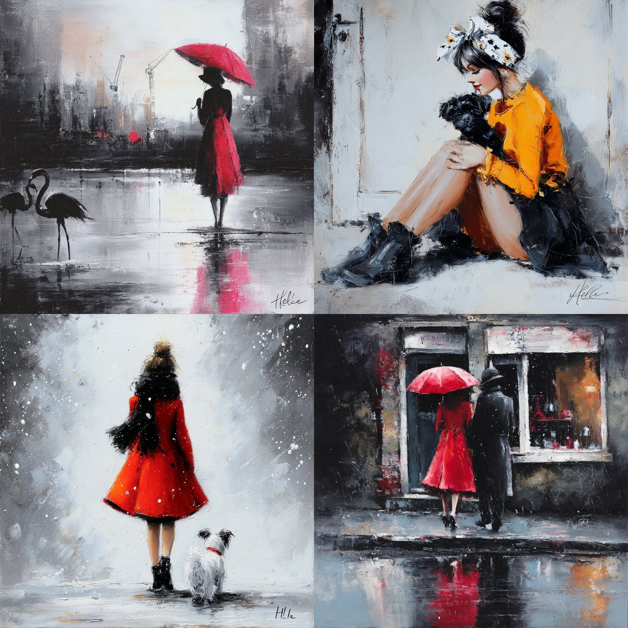 Helen Cottle style, Midjourney V7, render 1 of 4