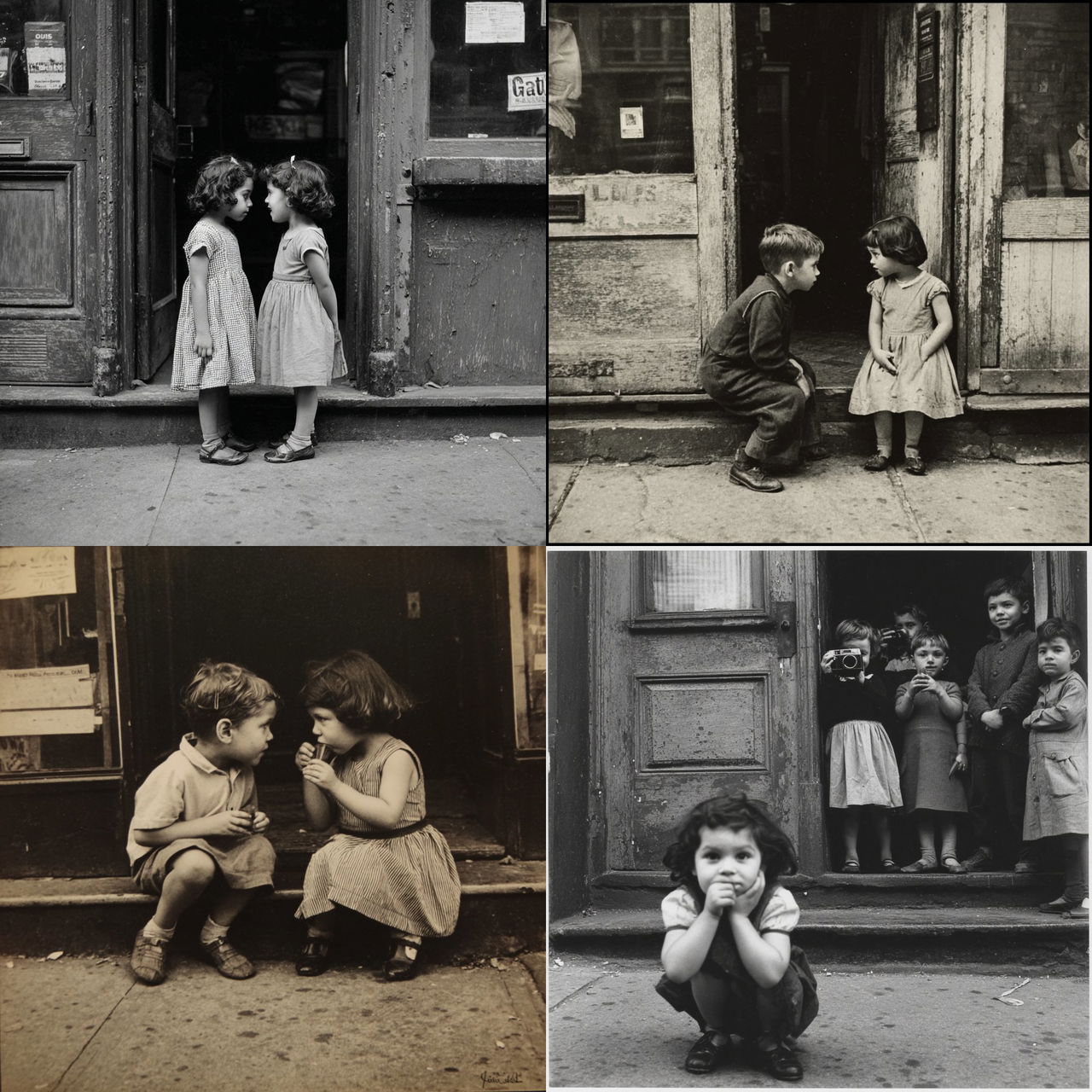 Helen Levitt style, Midjourney V7, render 1 of 4