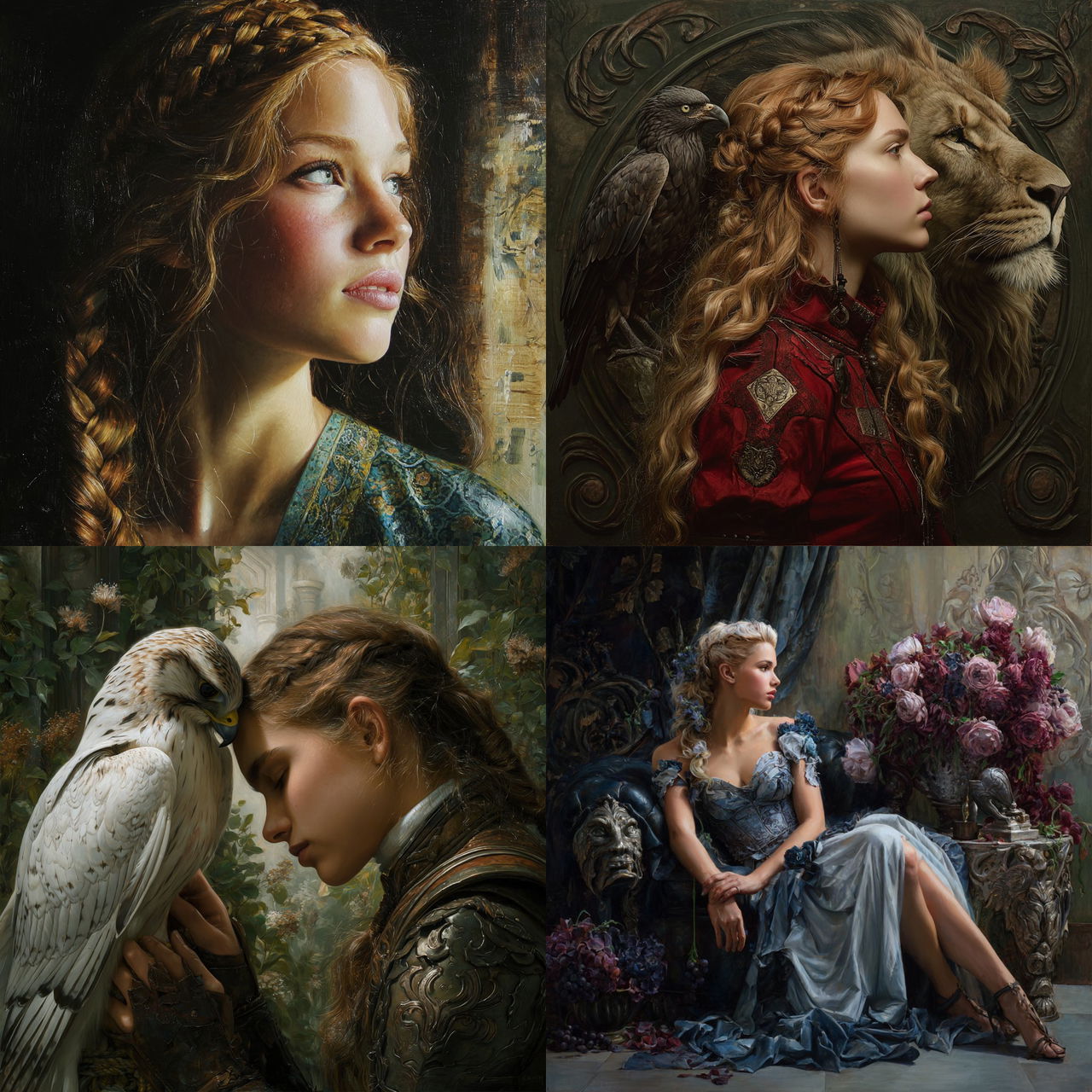 Helene Beland style, Midjourney V7, render 1 of 4