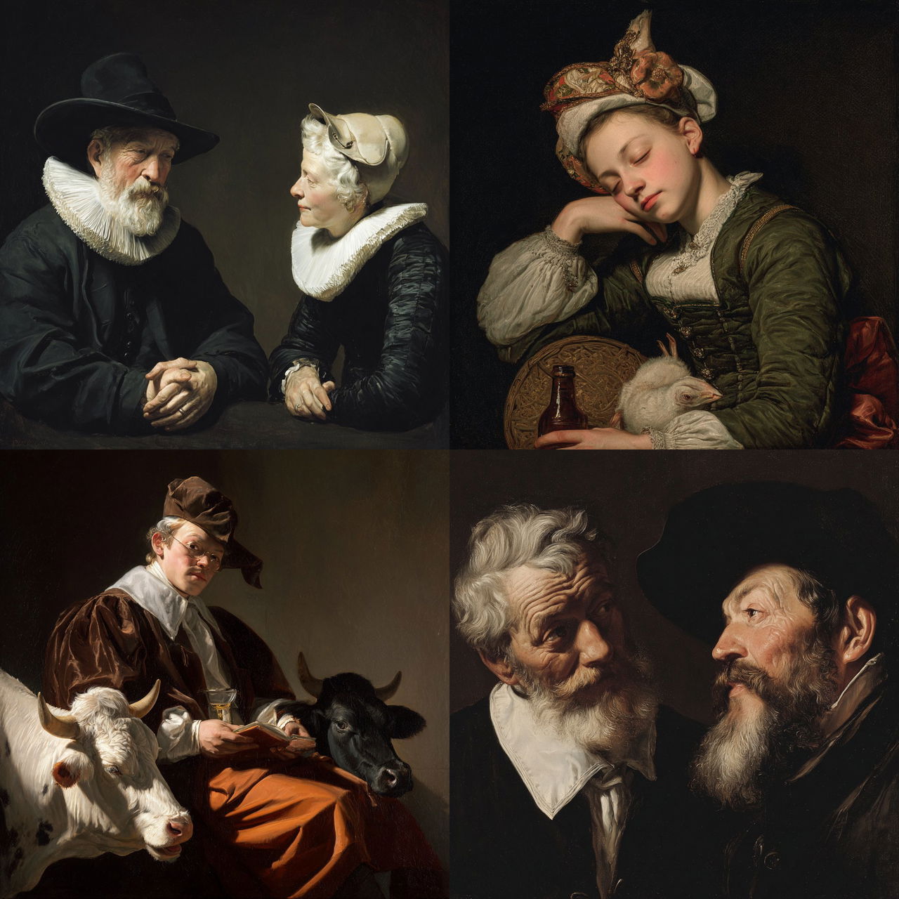 Hendrick ter Brugghen style, Midjourney V7, render 1 of 4