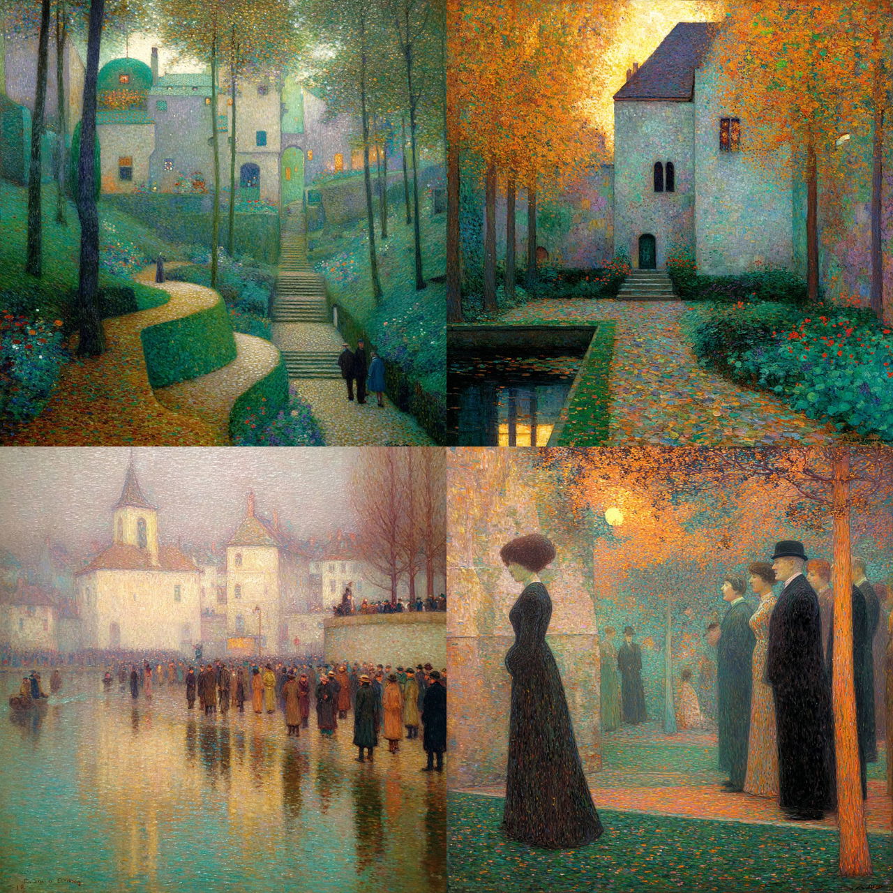 Henri Le Sidaner style, Midjourney V7, render 1 of 4