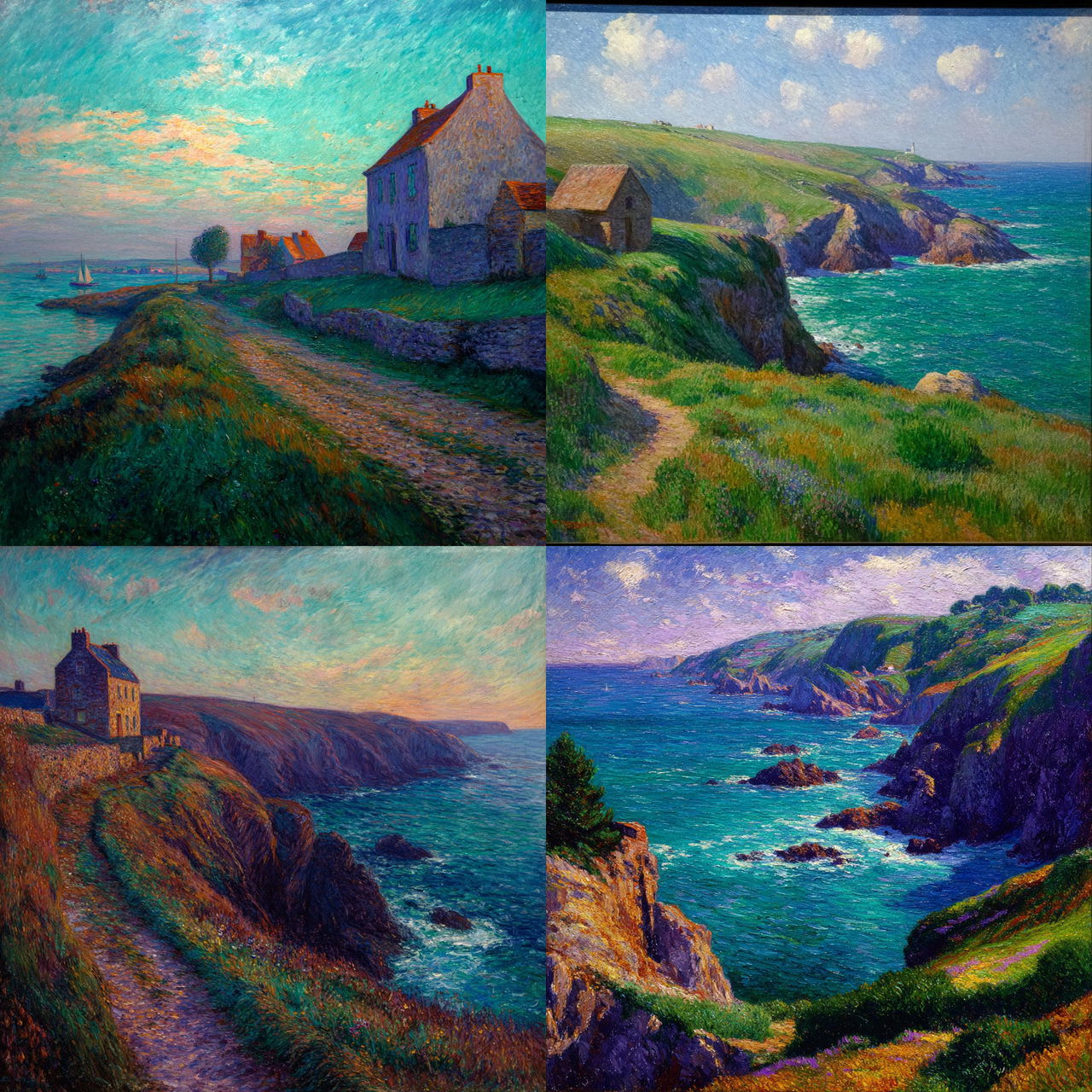 Henry Moret style, Midjourney V7, render 1 of 4