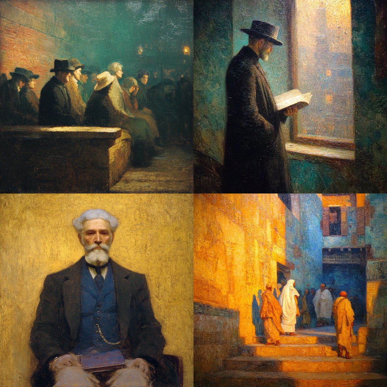 Henry Ossawa Tanner style, Midjourney V7, render 1 of 4