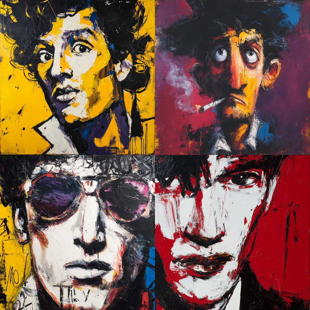 Herman Brood style, Midjourney V7, render 1 of 4