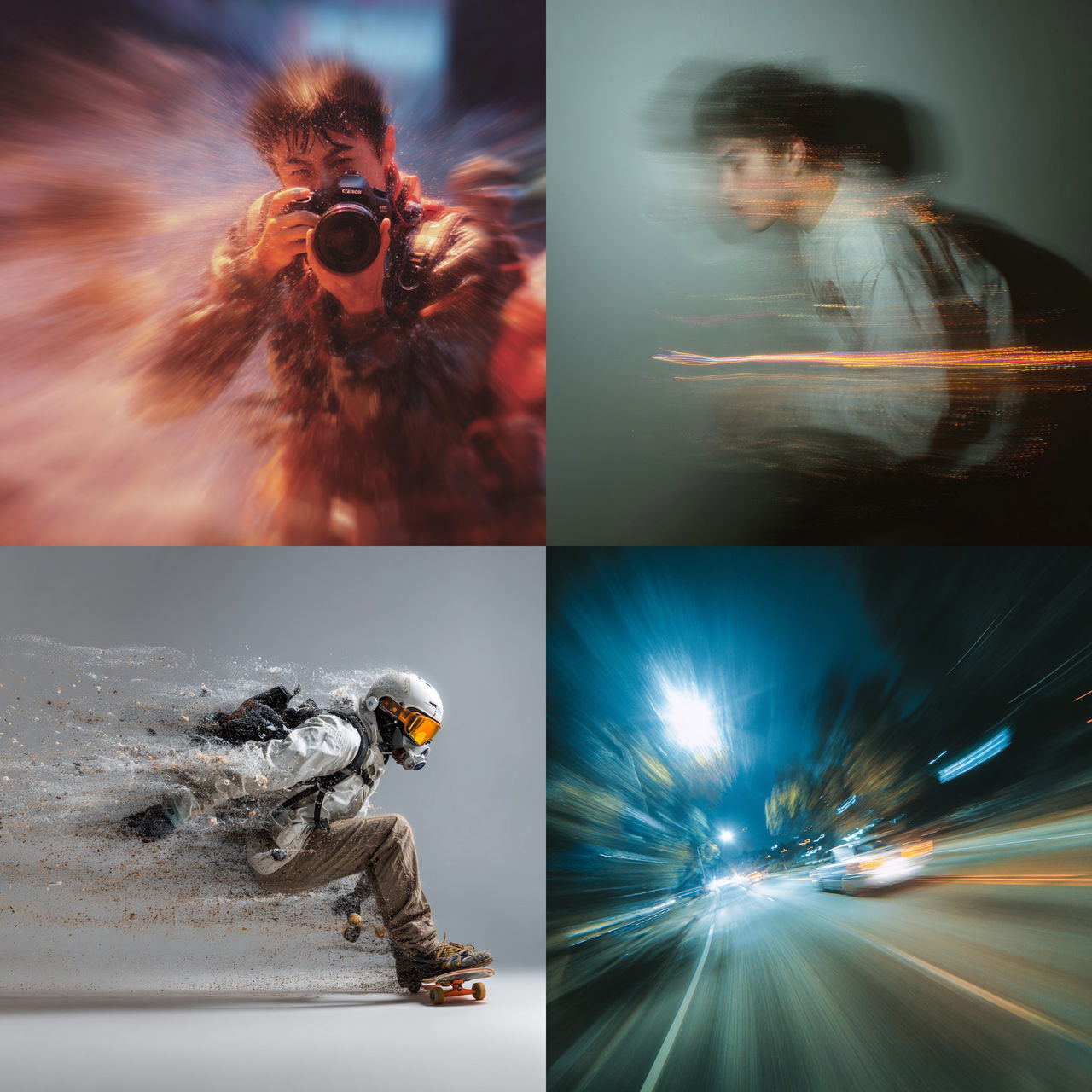 High shutter speed style, Midjourney V7, render 1 of 4