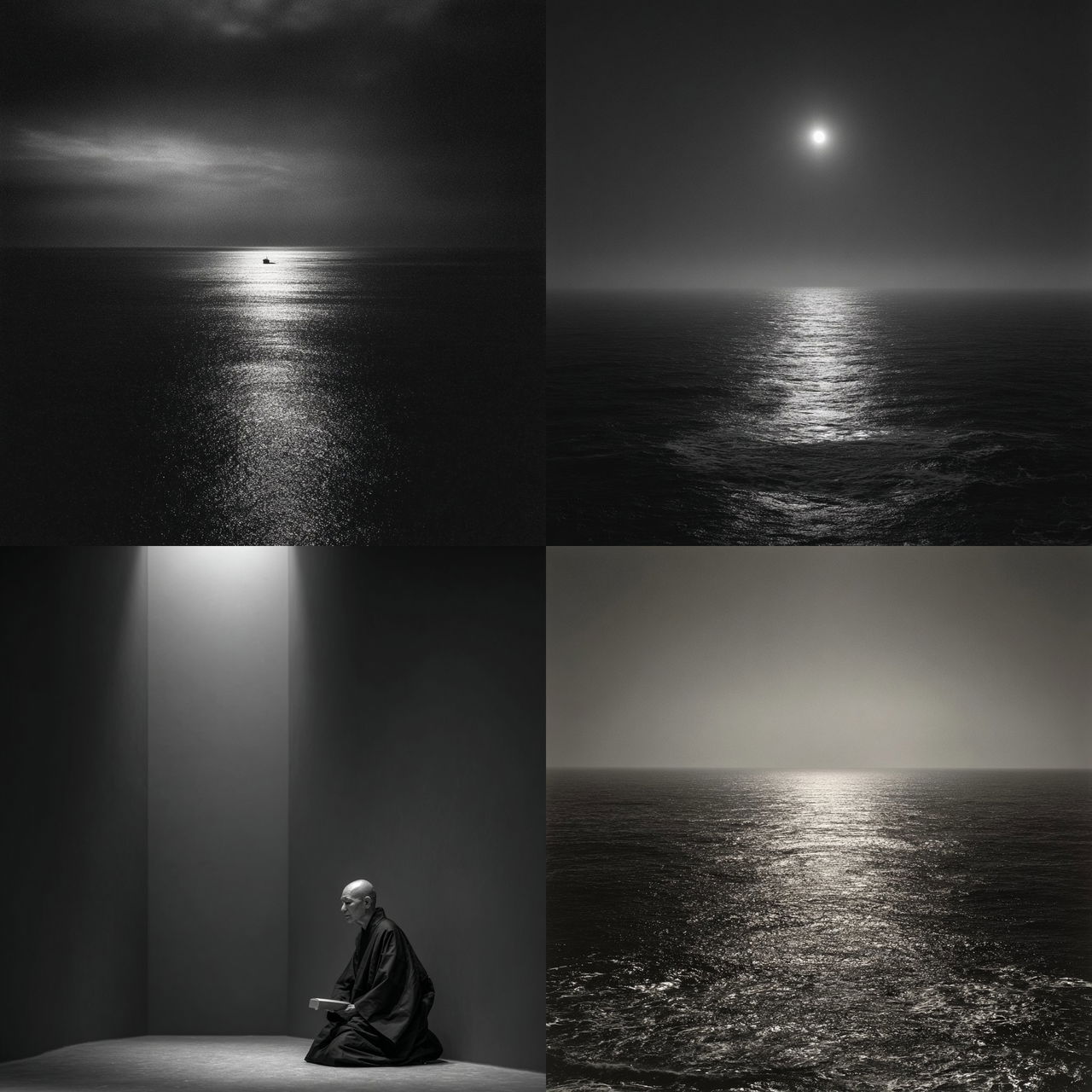 Hiroshi Sugimoto style, Midjourney V7, render 1 of 4