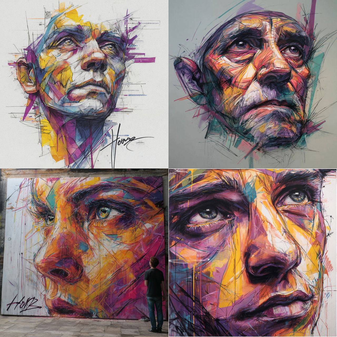 Hopare style, Midjourney V7, render 1 of 4