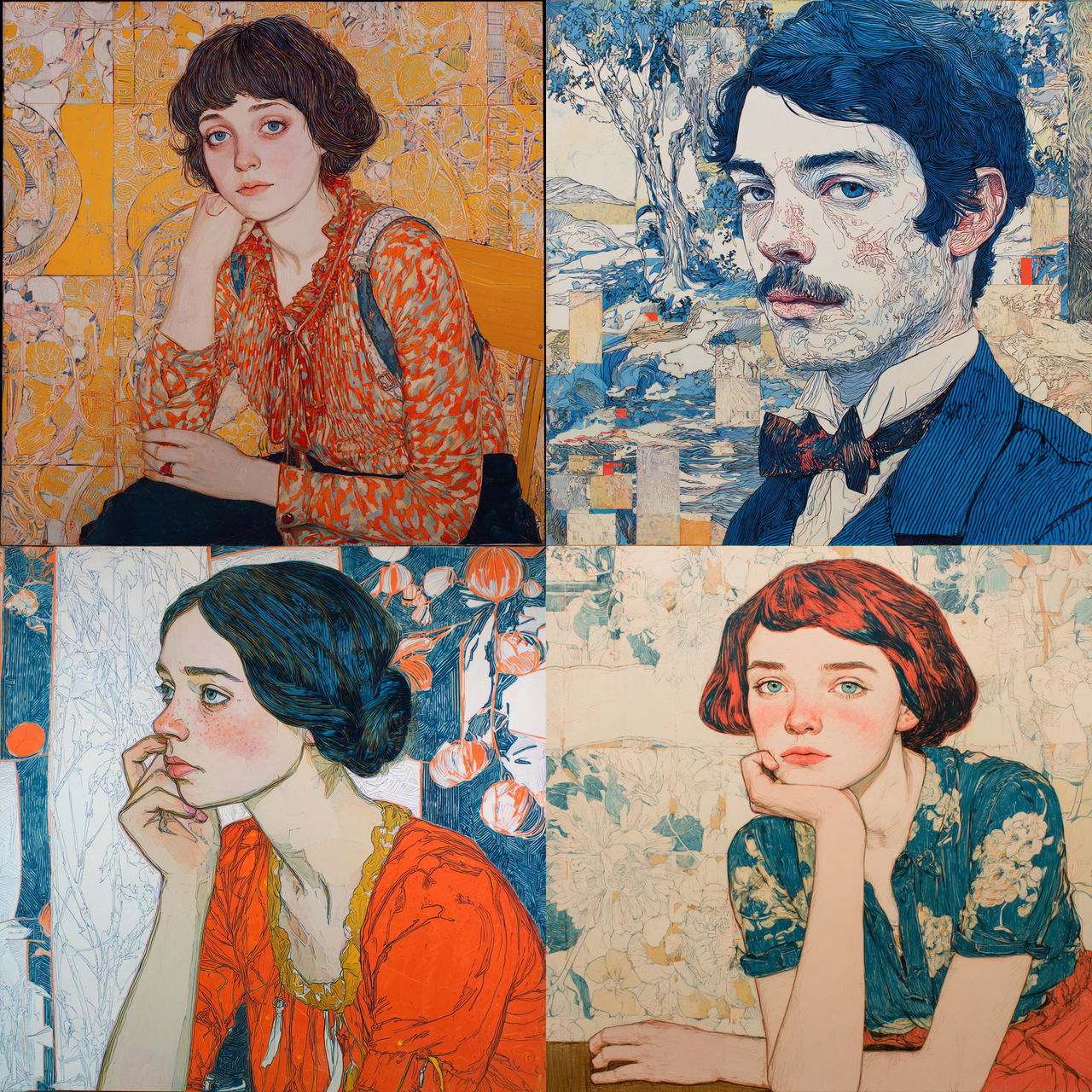 Hope Gangloff style, Midjourney V7, render 1 of 4