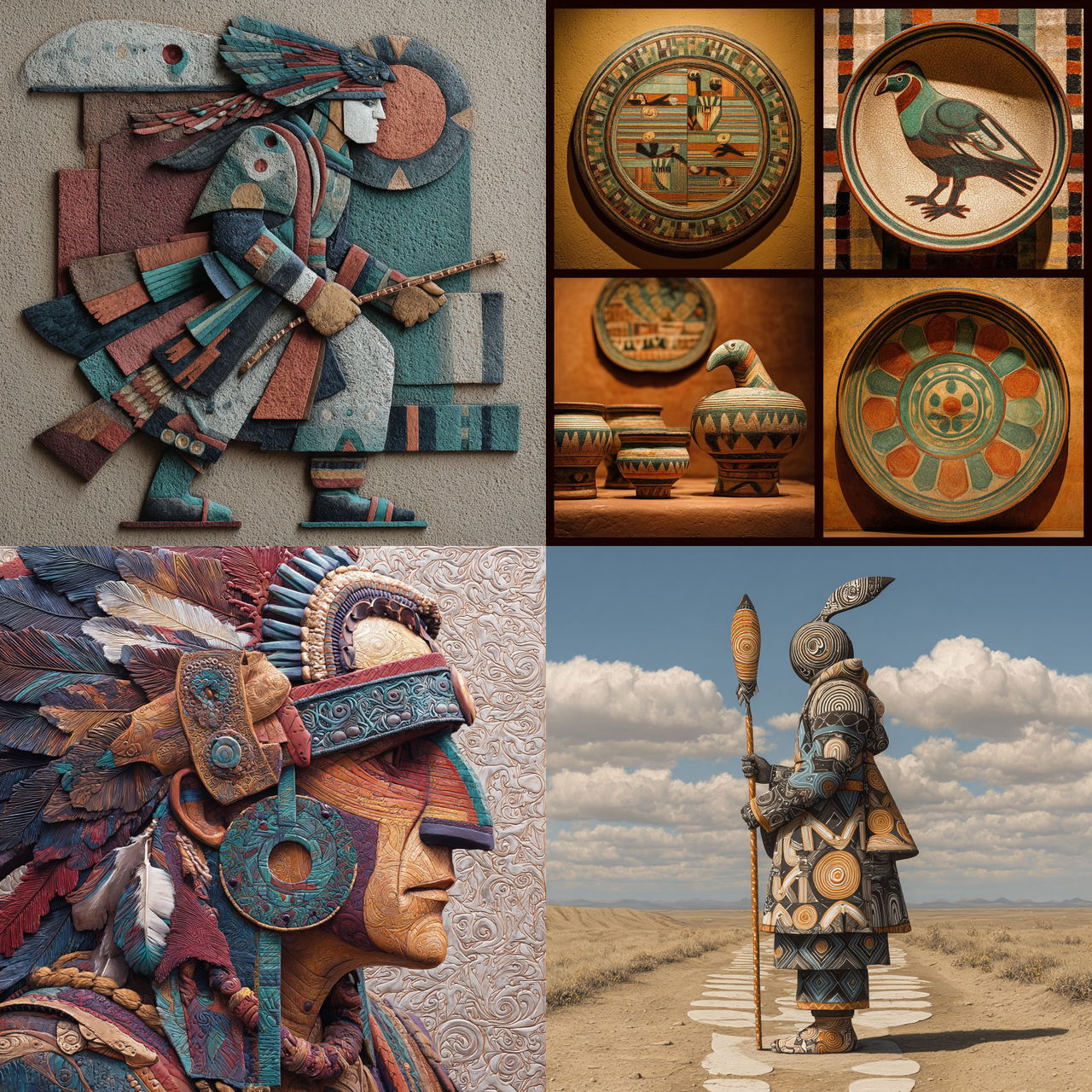 Hopi art style, Midjourney V7, render 1 of 4