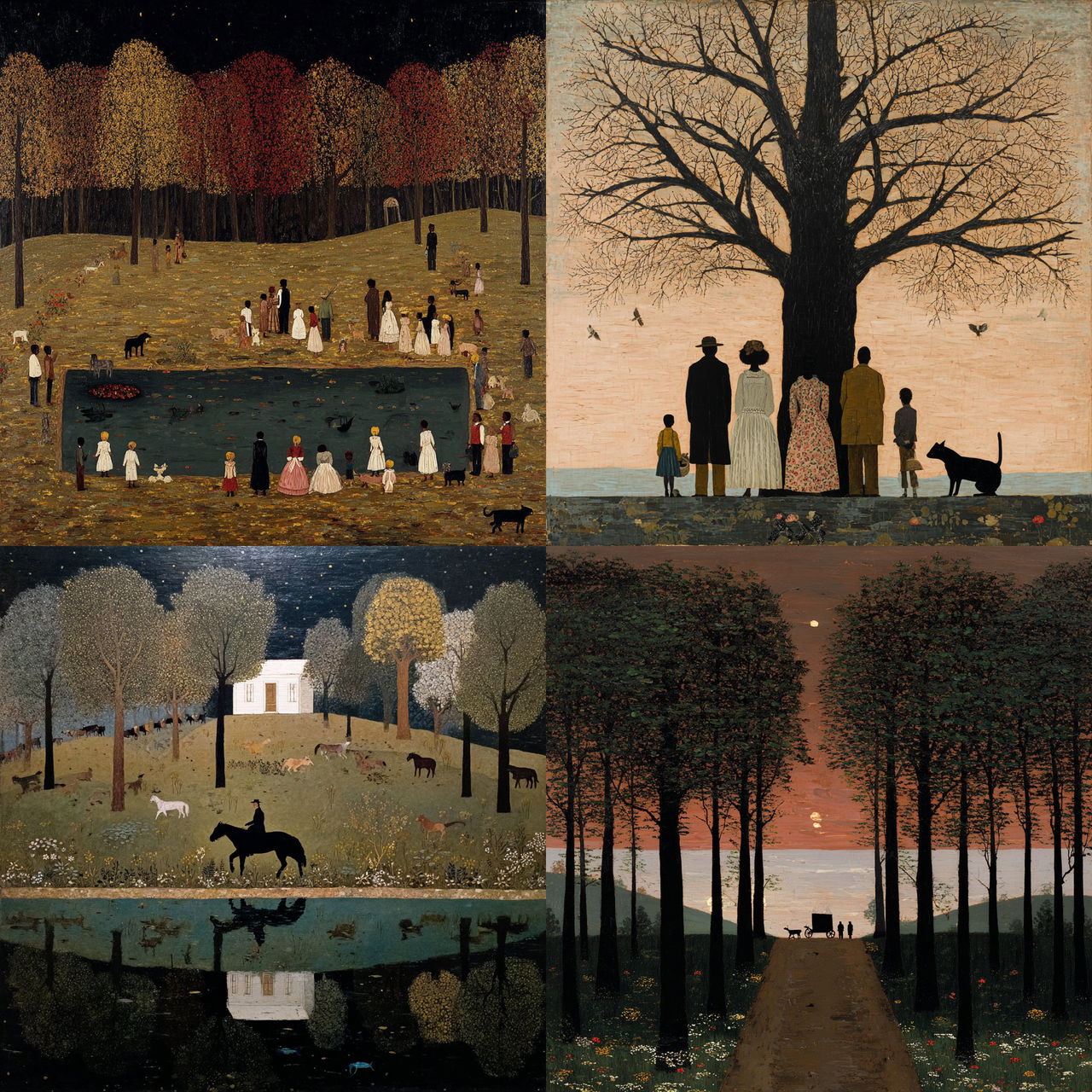 Horace Pippin style, Midjourney V7, render 1 of 4