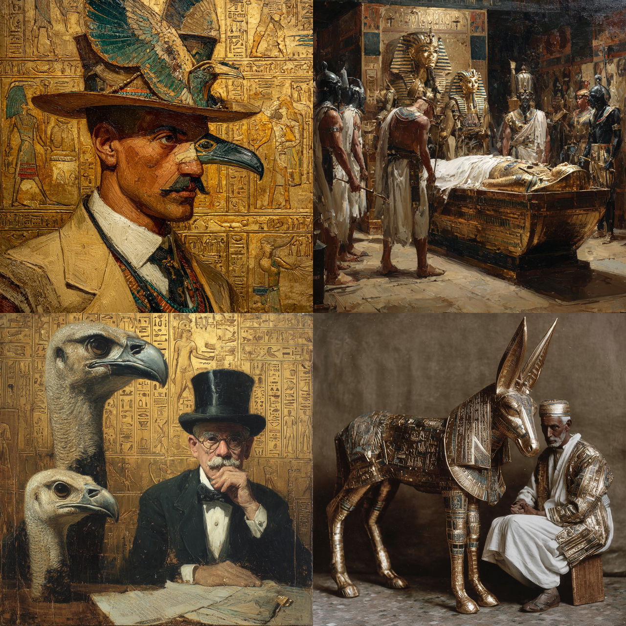Howard Carter style, Midjourney V7, render 1 of 4
