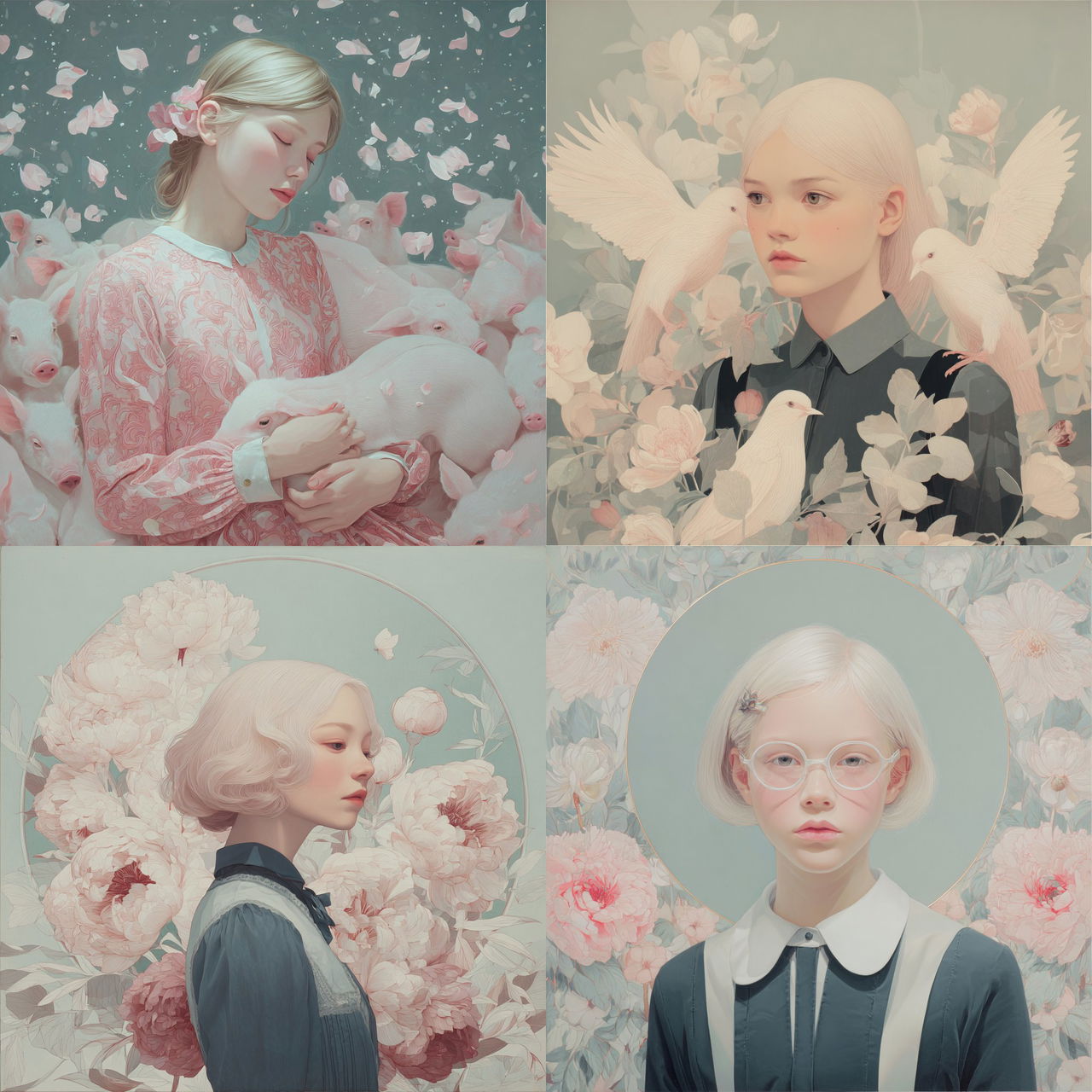 Hsiao Ron Cheng style, Midjourney V7, render 1 of 4