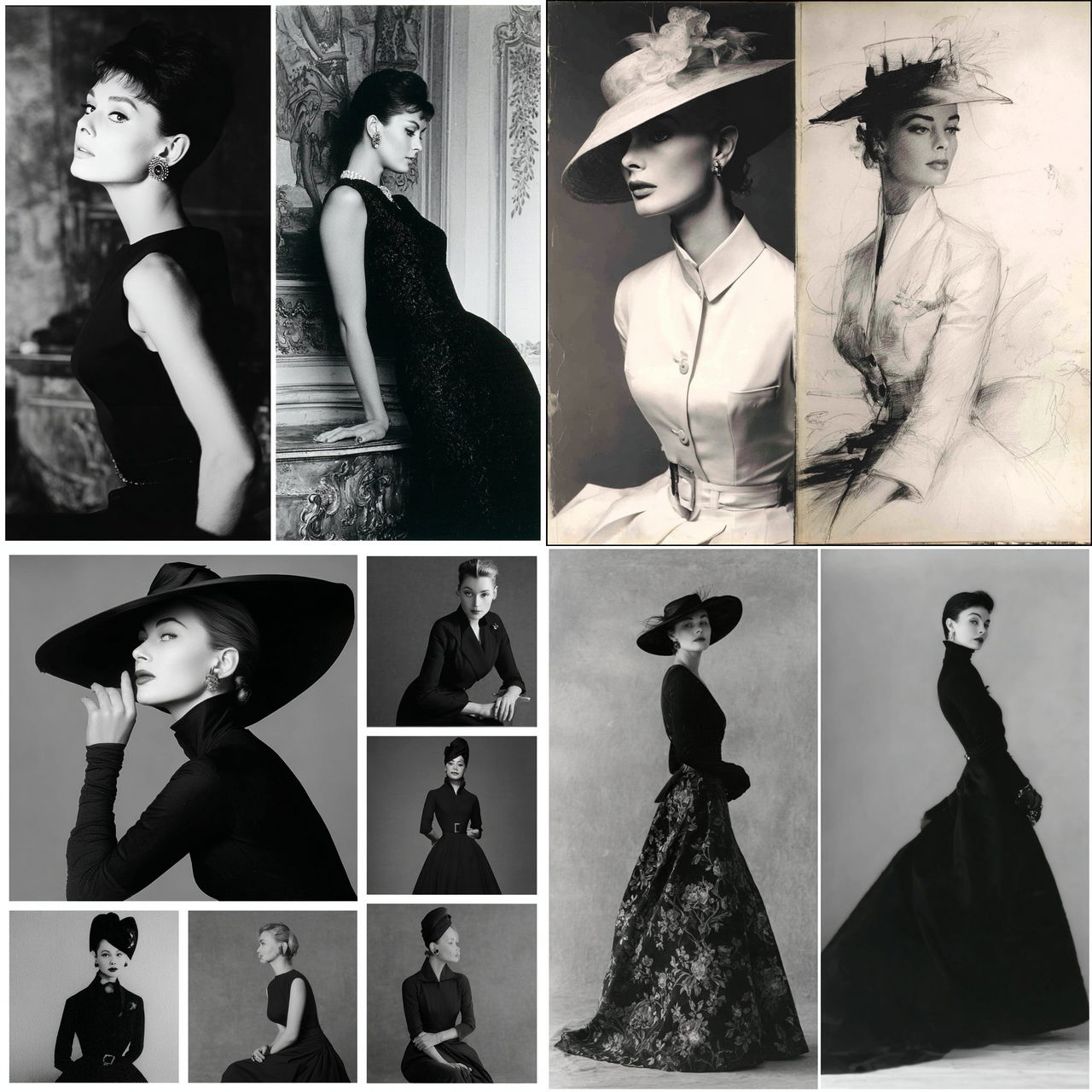 Hubert de Givenchy style, Midjourney V7, render 1 of 4
