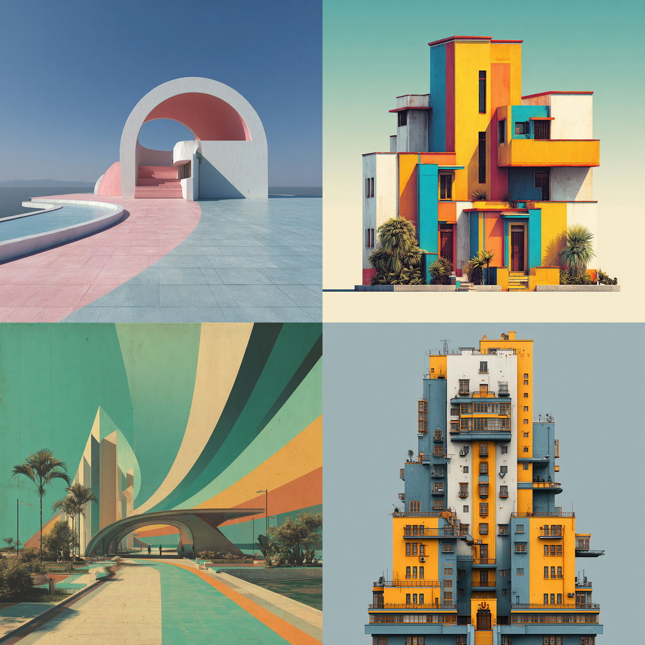 Hypermodernism style, Midjourney V7, render 1 of 4