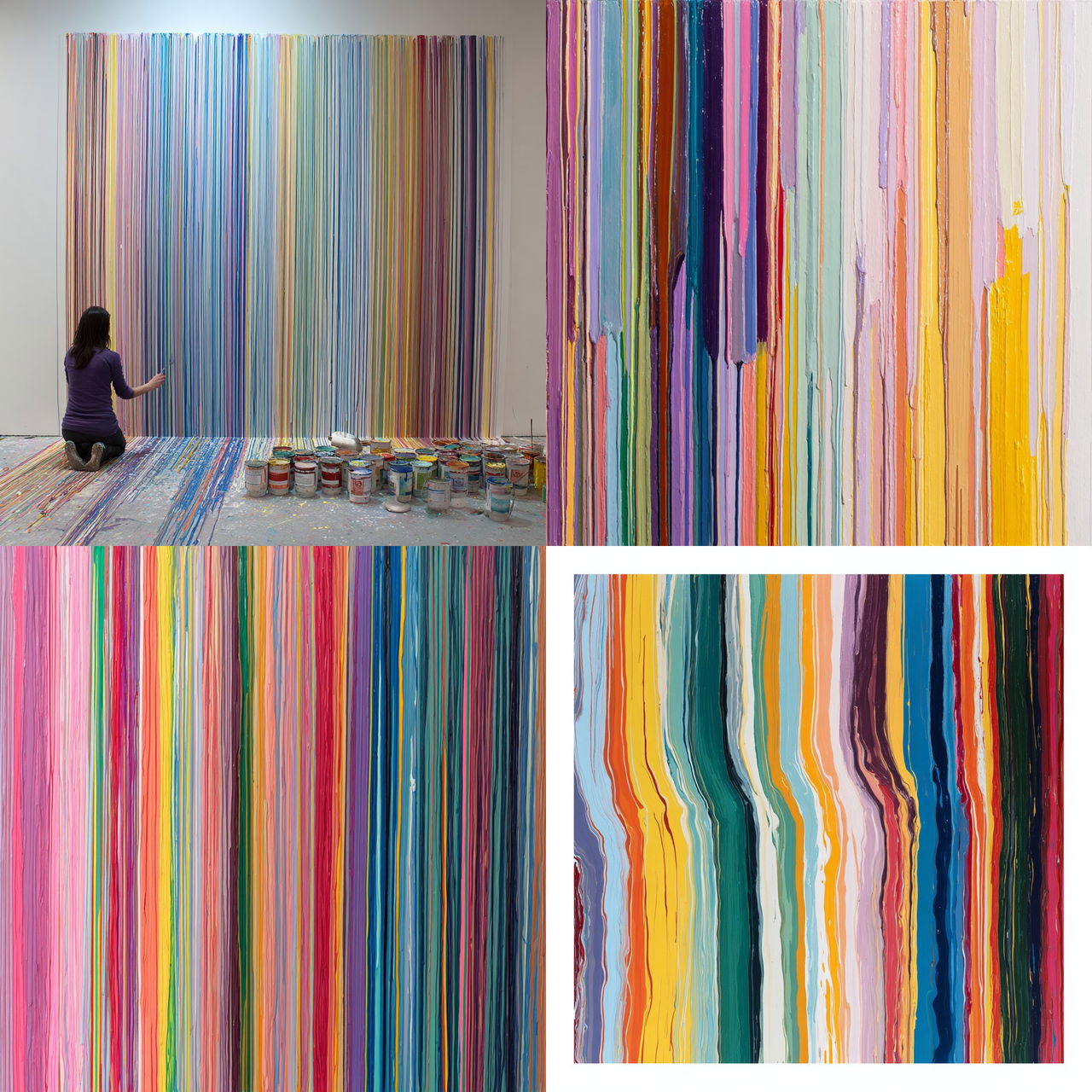Ian Davenport style, Midjourney V7, render 1 of 4