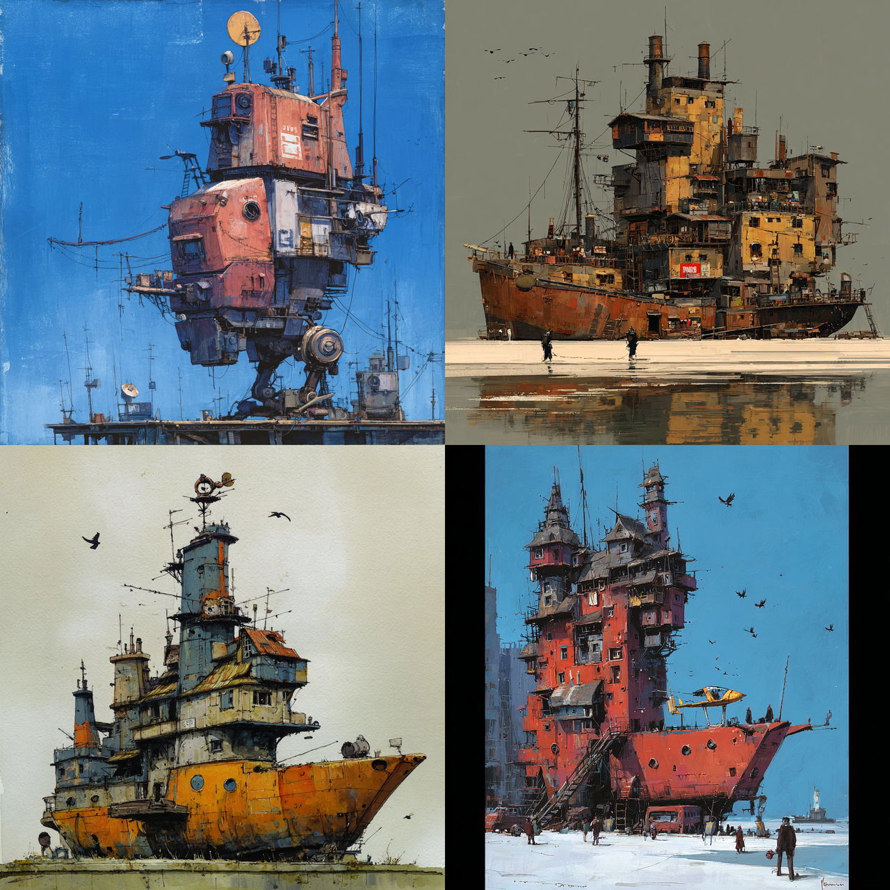 Ian McQue style, Midjourney V7, render 1 of 4