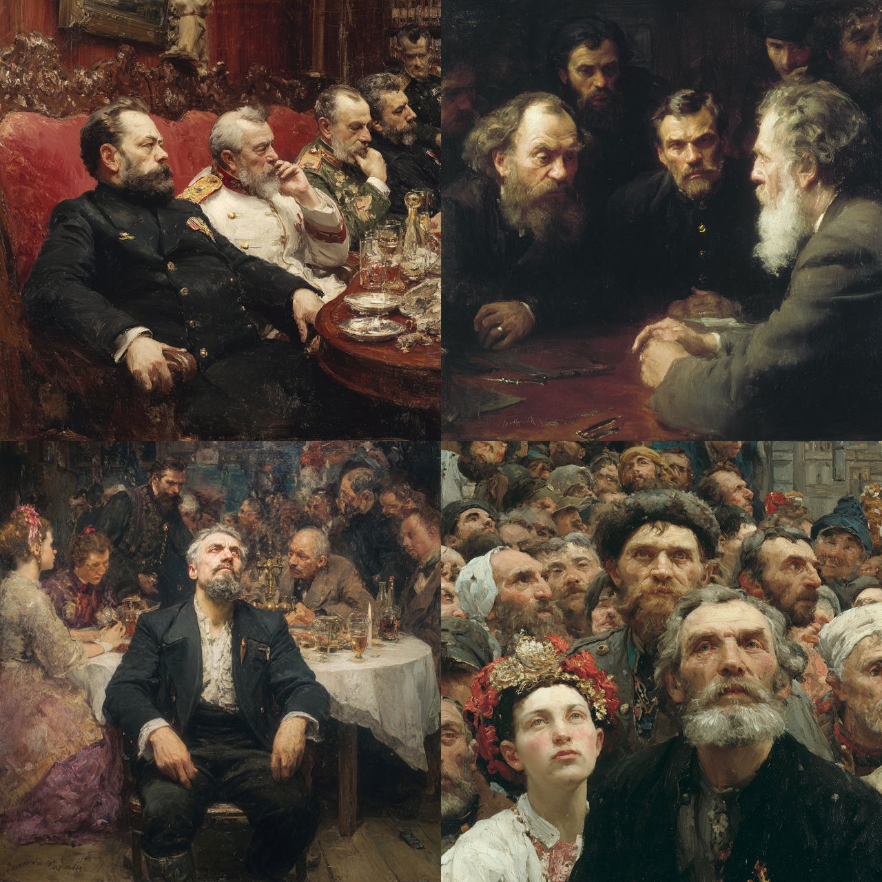 Ilya Repin style, Midjourney V7, render 1 of 4