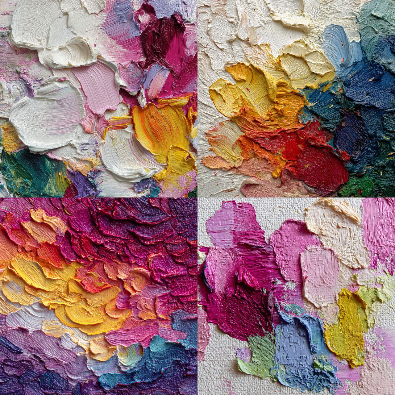 Impasto style, Midjourney V7, render 1 of 4