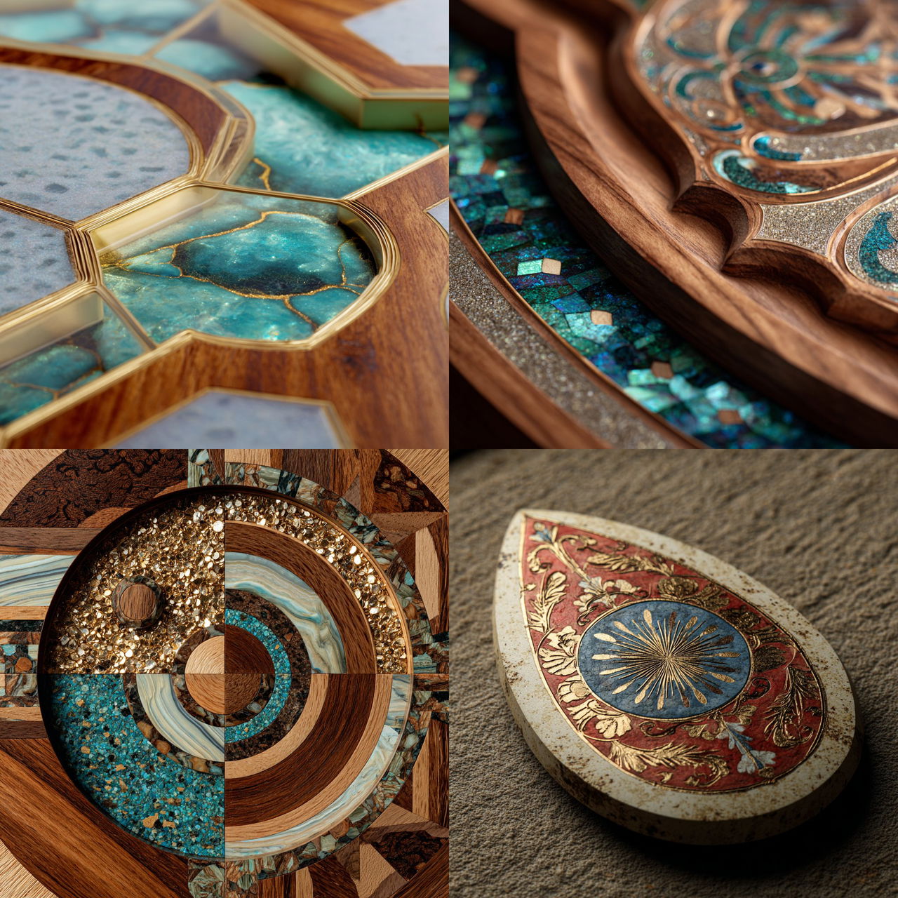 Inlay style, Midjourney V7, render 1 of 4
