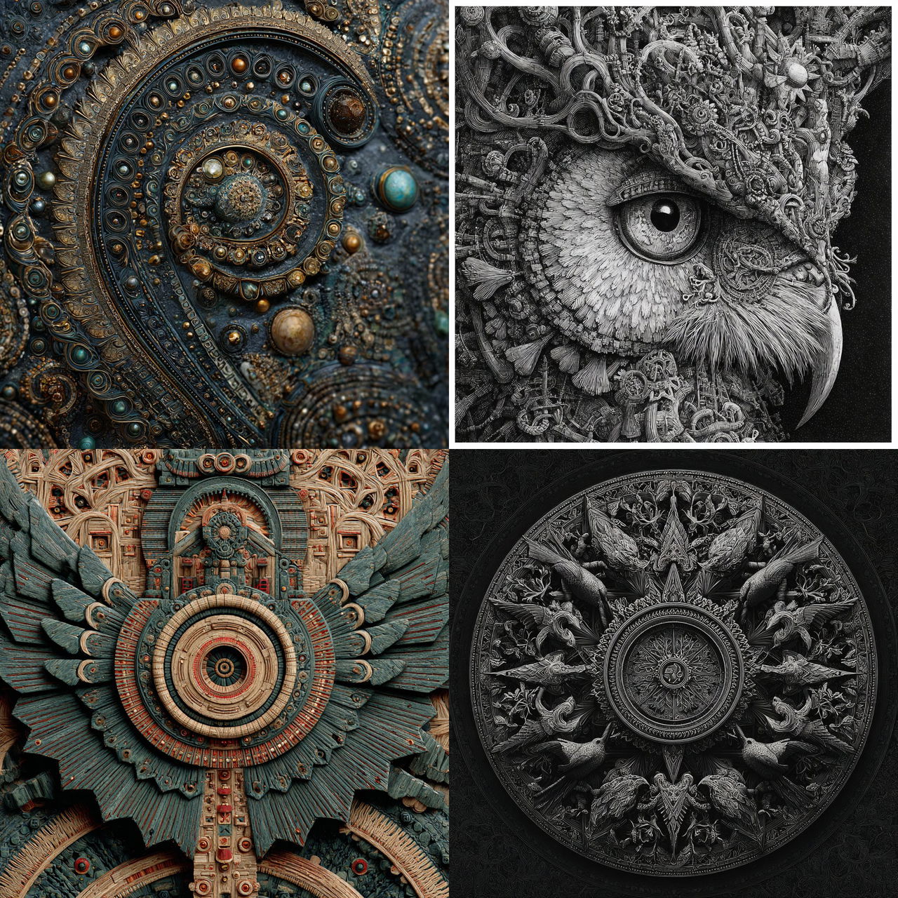 Intricate style, Midjourney V7, render 1 of 4
