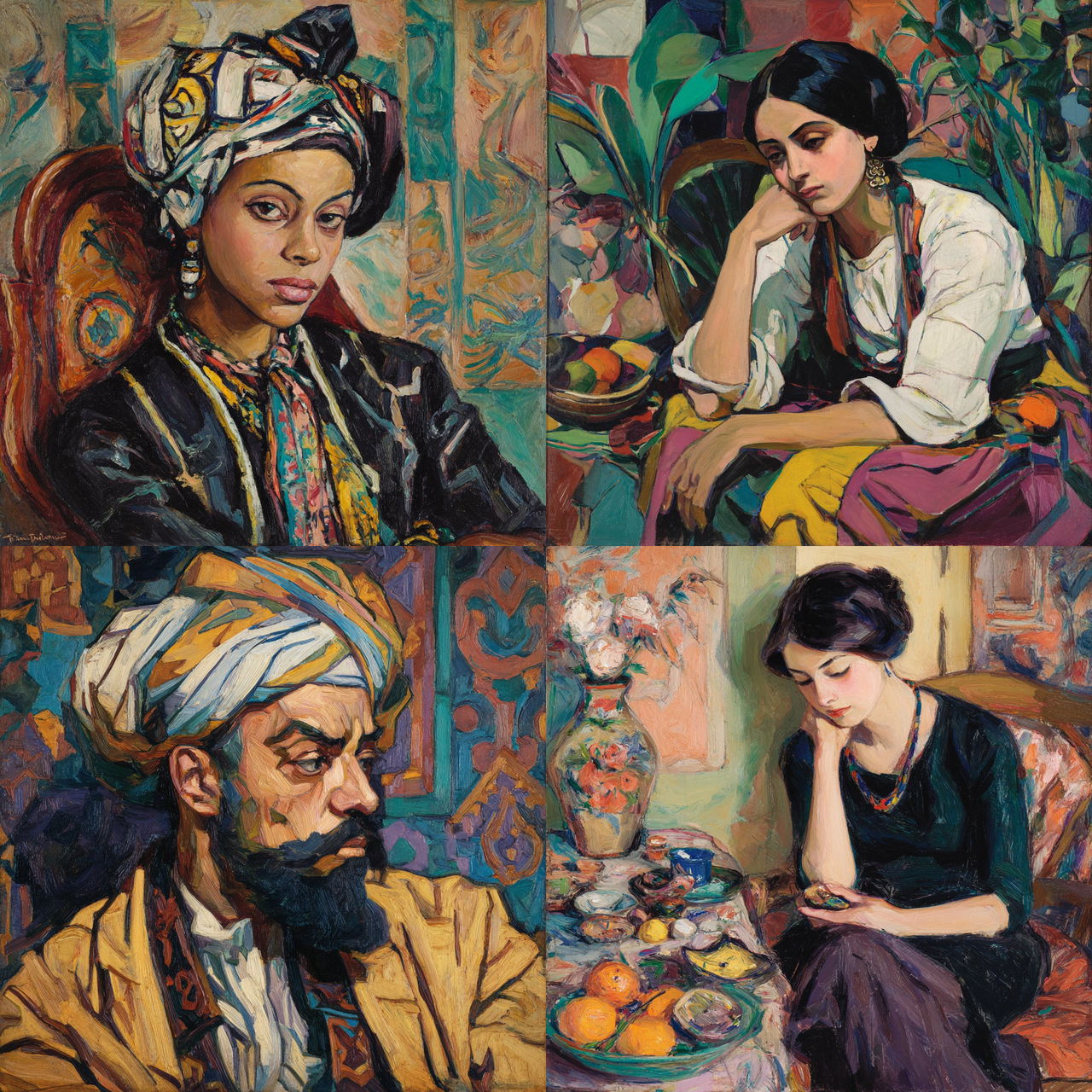 Irma Stern style, Midjourney V7, render 1 of 4