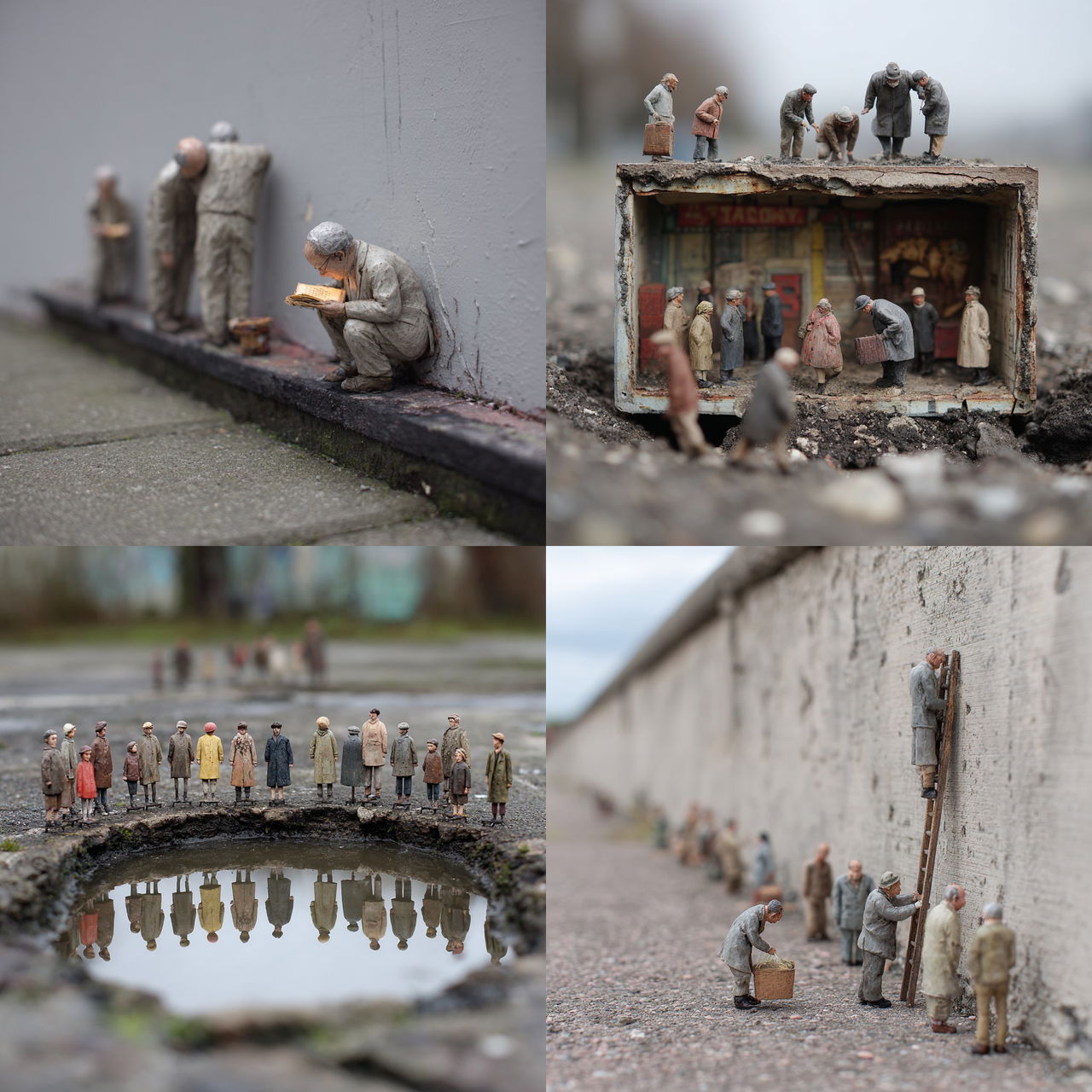 Isaac Cordal style, Midjourney V7, render 1 of 4