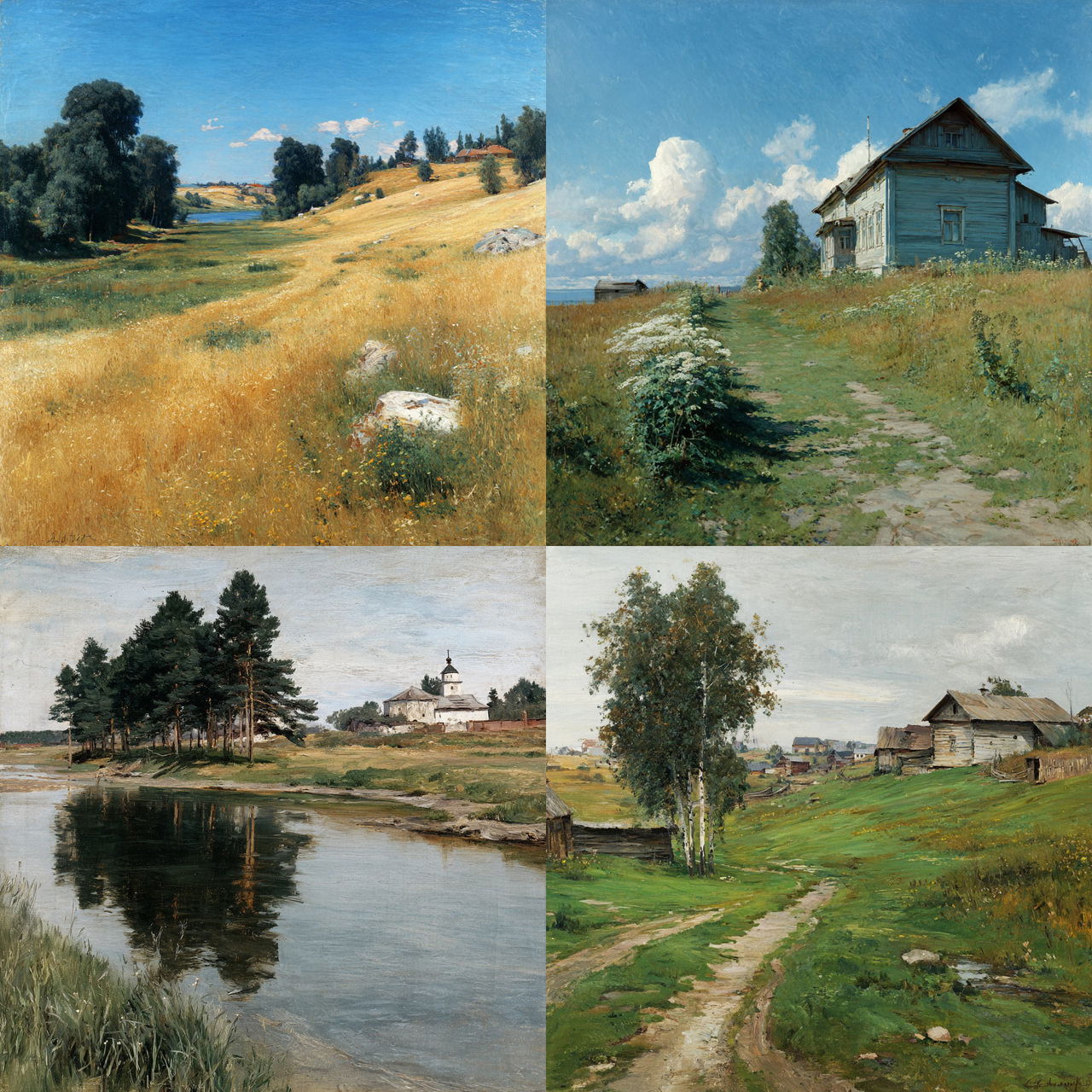 Isaac Levitan style, Midjourney V7, render 1 of 4