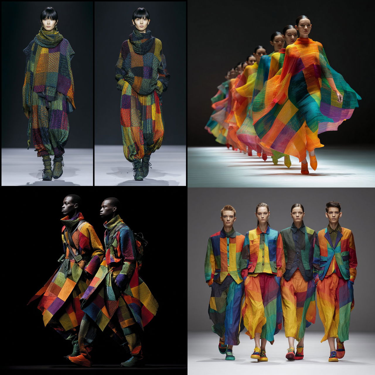 Issey Miyake style, Midjourney V7, render 1 of 4