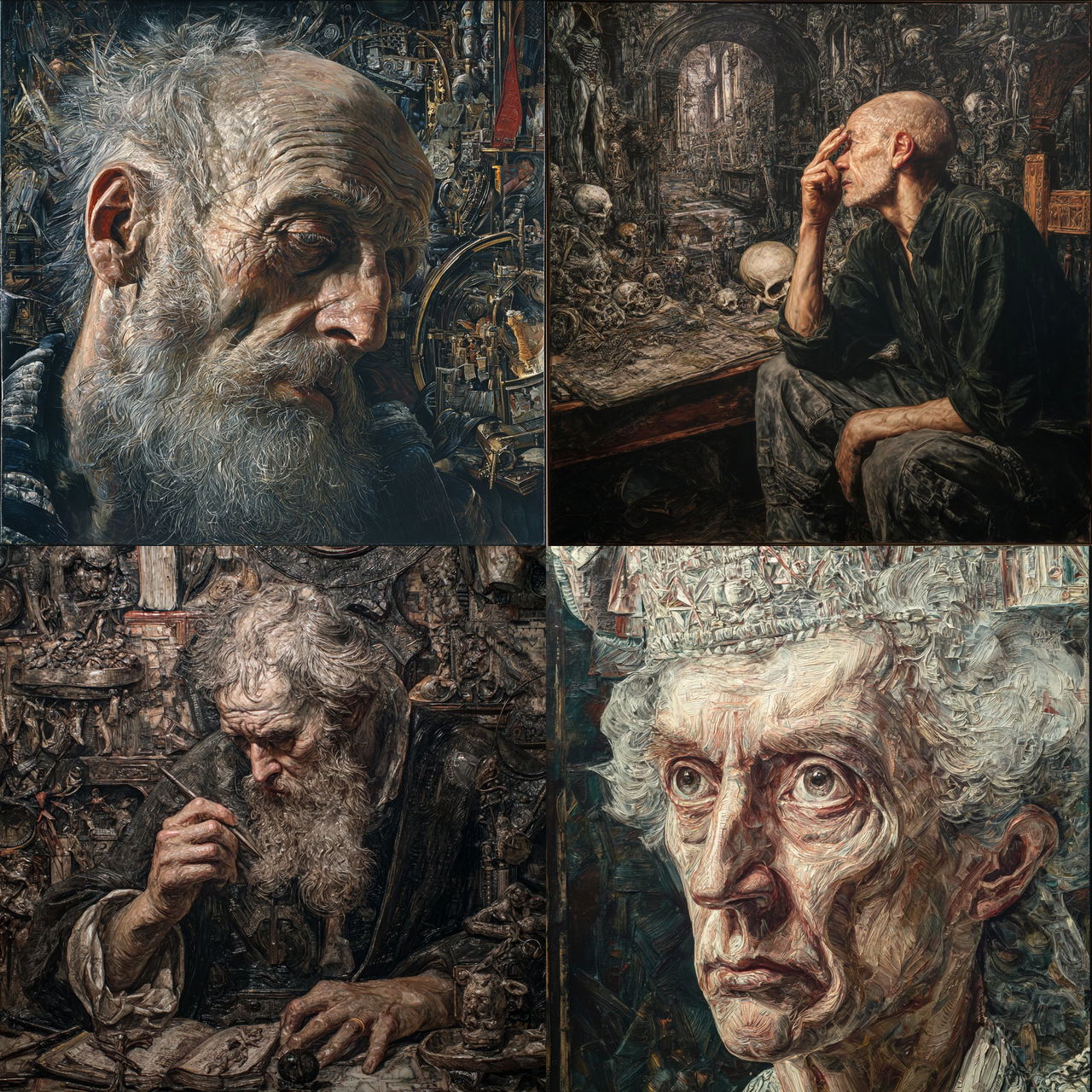 Ivan Albright style, Midjourney V7, render 1 of 4