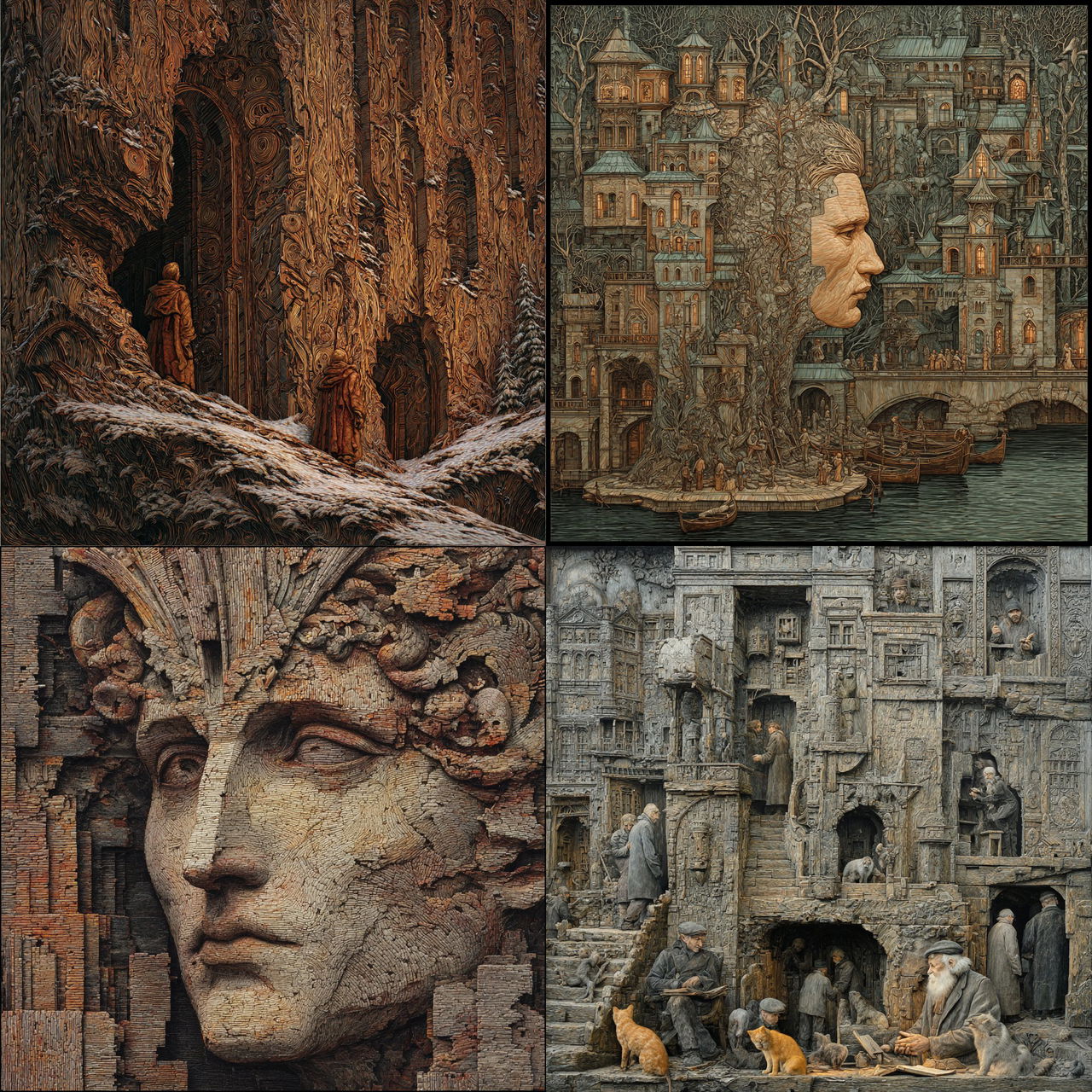 Ivan Marchuk style, Midjourney V7, render 1 of 4