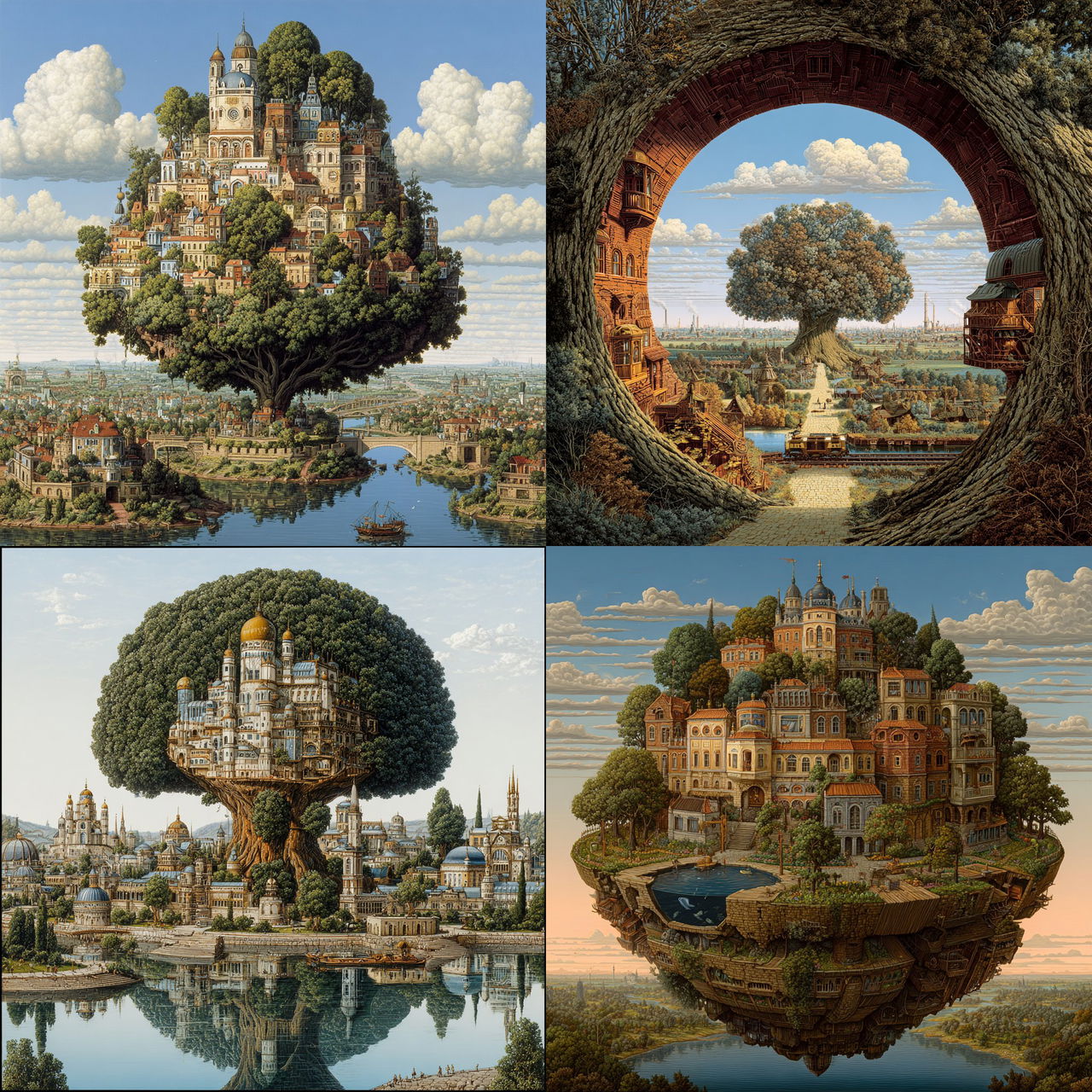 Jacek Yerka style, Midjourney V7, render 1 of 4