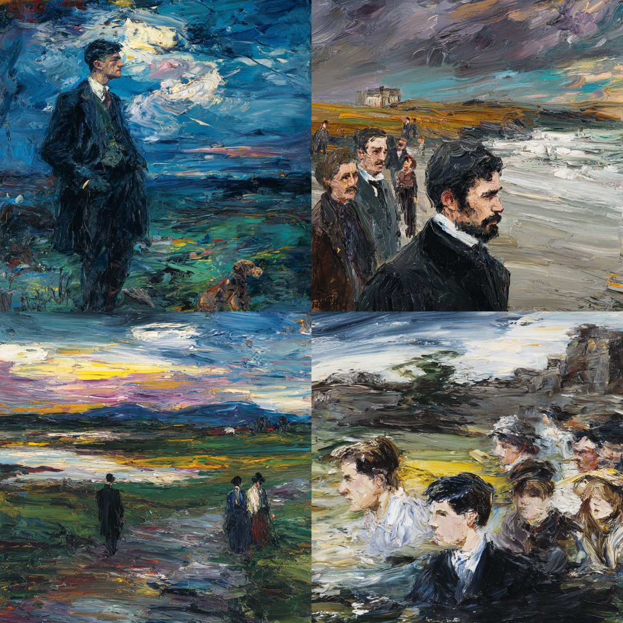 Jack Butler Yeats style, Midjourney V7, render 1 of 4