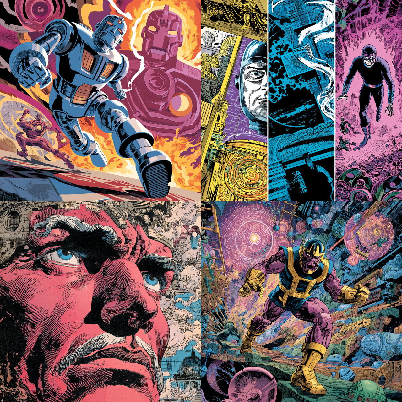 Jack Kirby style, Midjourney V7, render 1 of 4