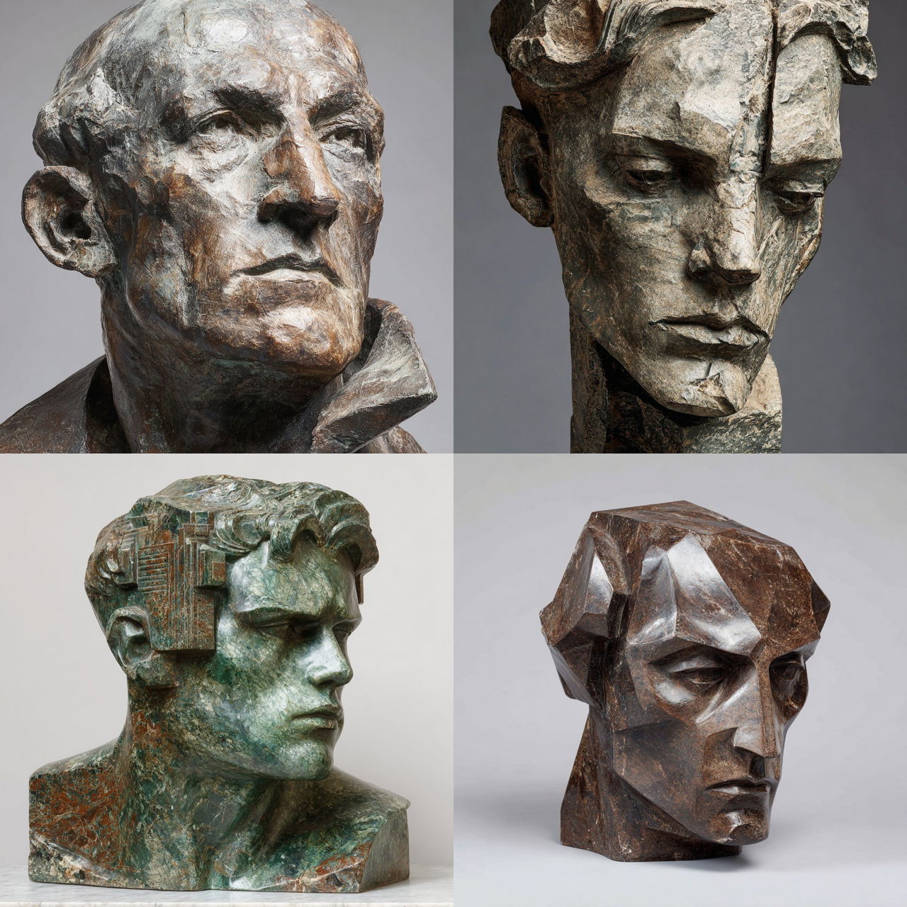 Jacob Epstein style, Midjourney V7, render 1 of 4