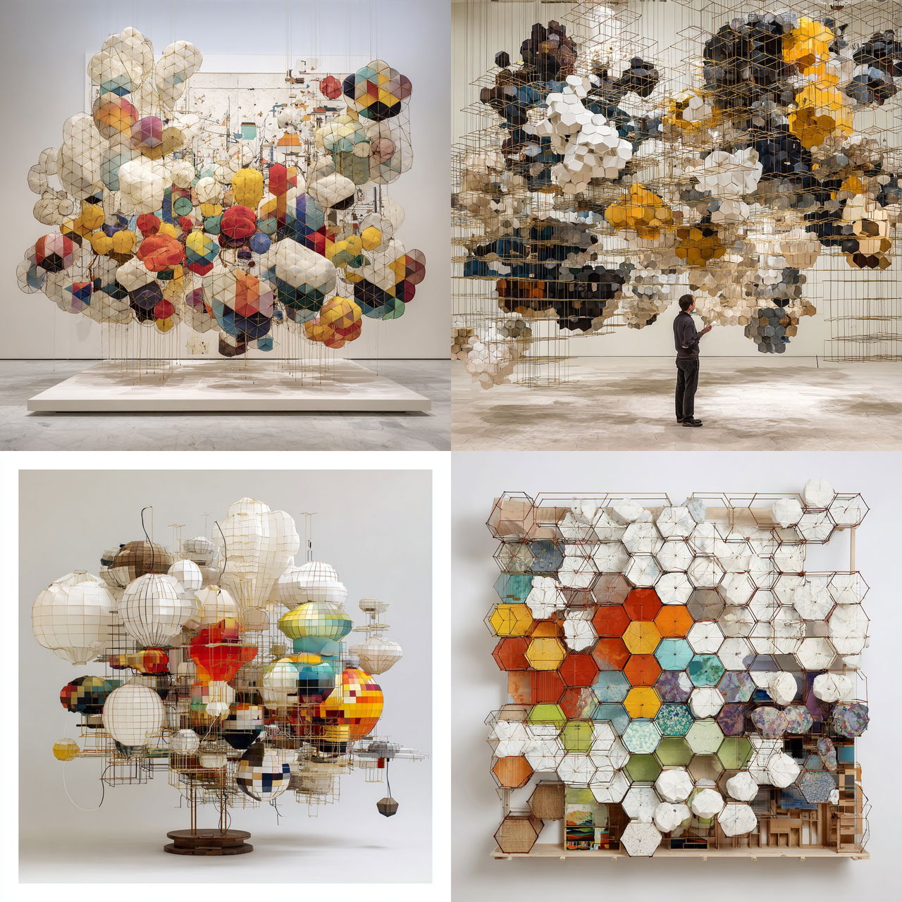 Jacob Hashimoto style, Midjourney V7, render 1 of 4