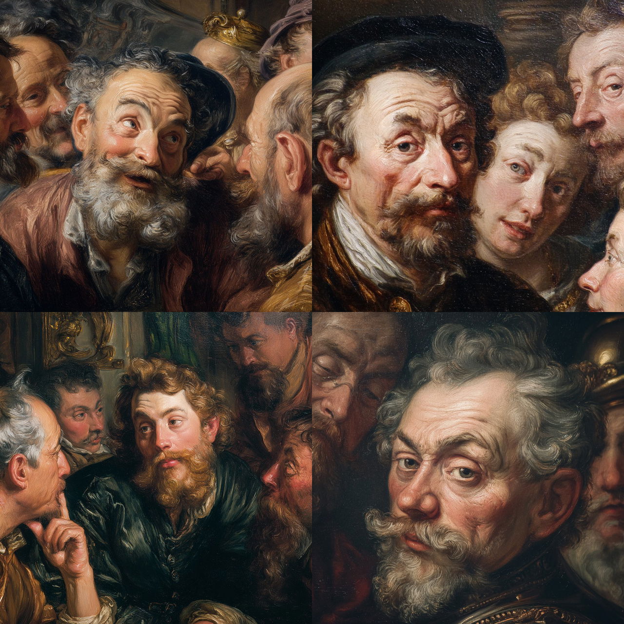 Jacob Jordaens style, Midjourney V7, render 1 of 4