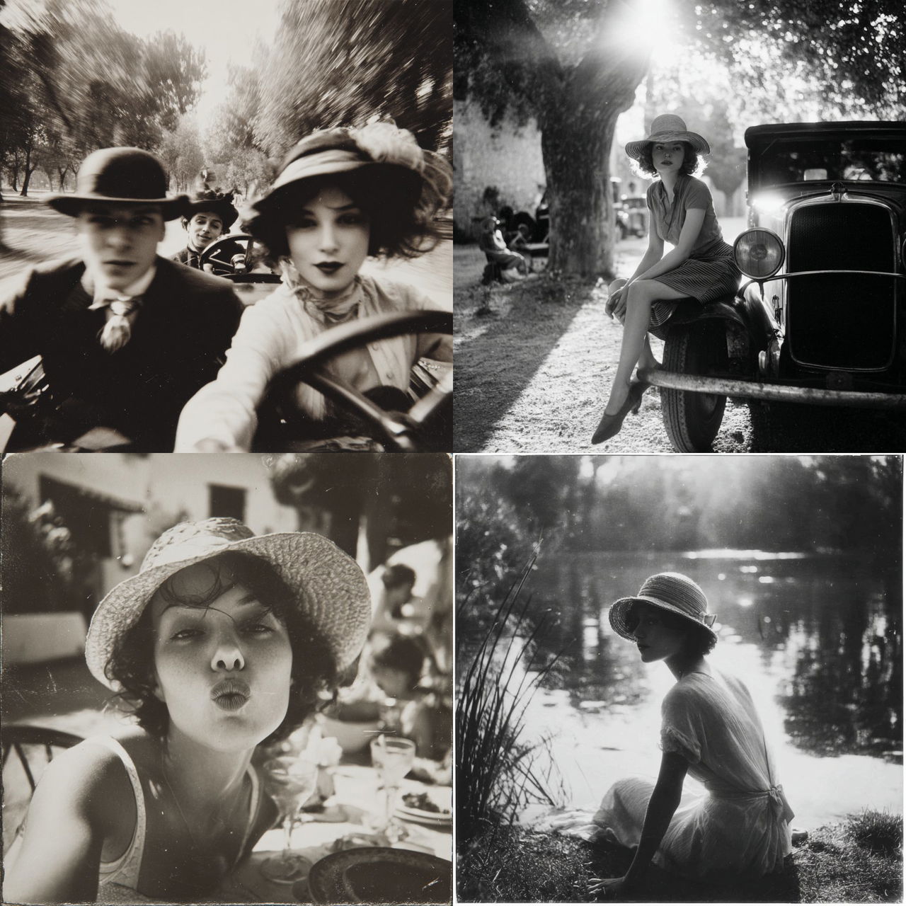 Jacques Henri Lartigue style, Midjourney V7, render 1 of 4