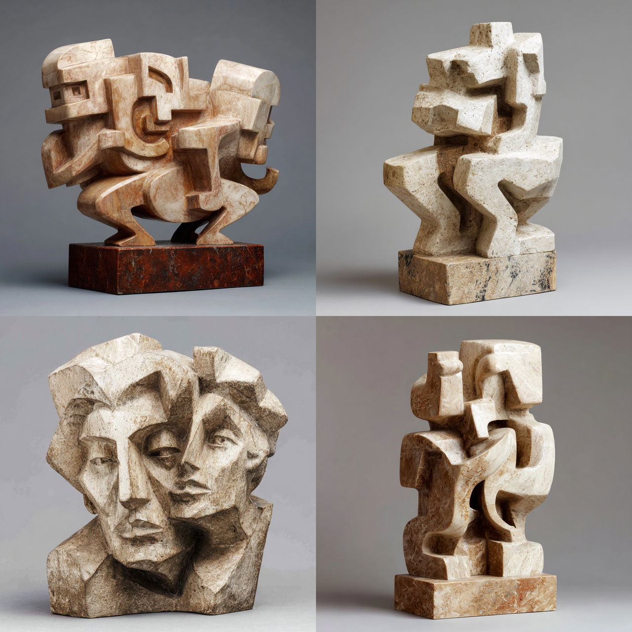 Jacques Lipchitz style, Midjourney V7, render 1 of 4