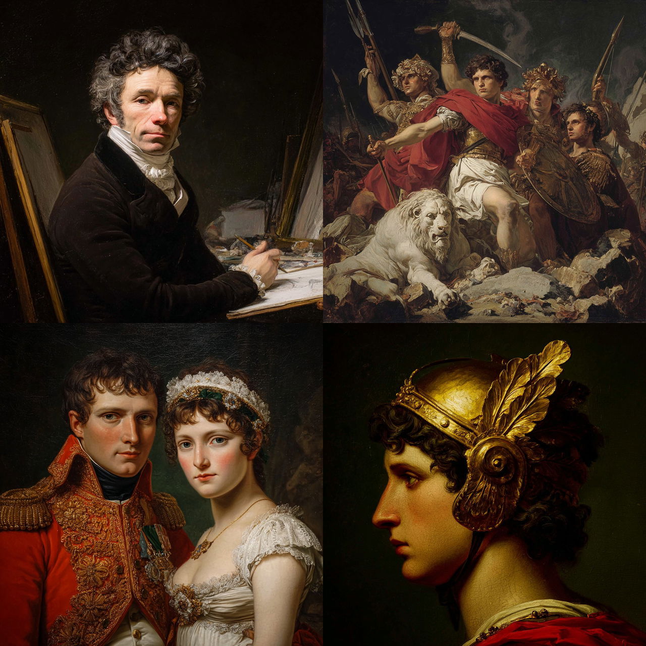 Jacques-Louis David style, Midjourney V7, render 1 of 4